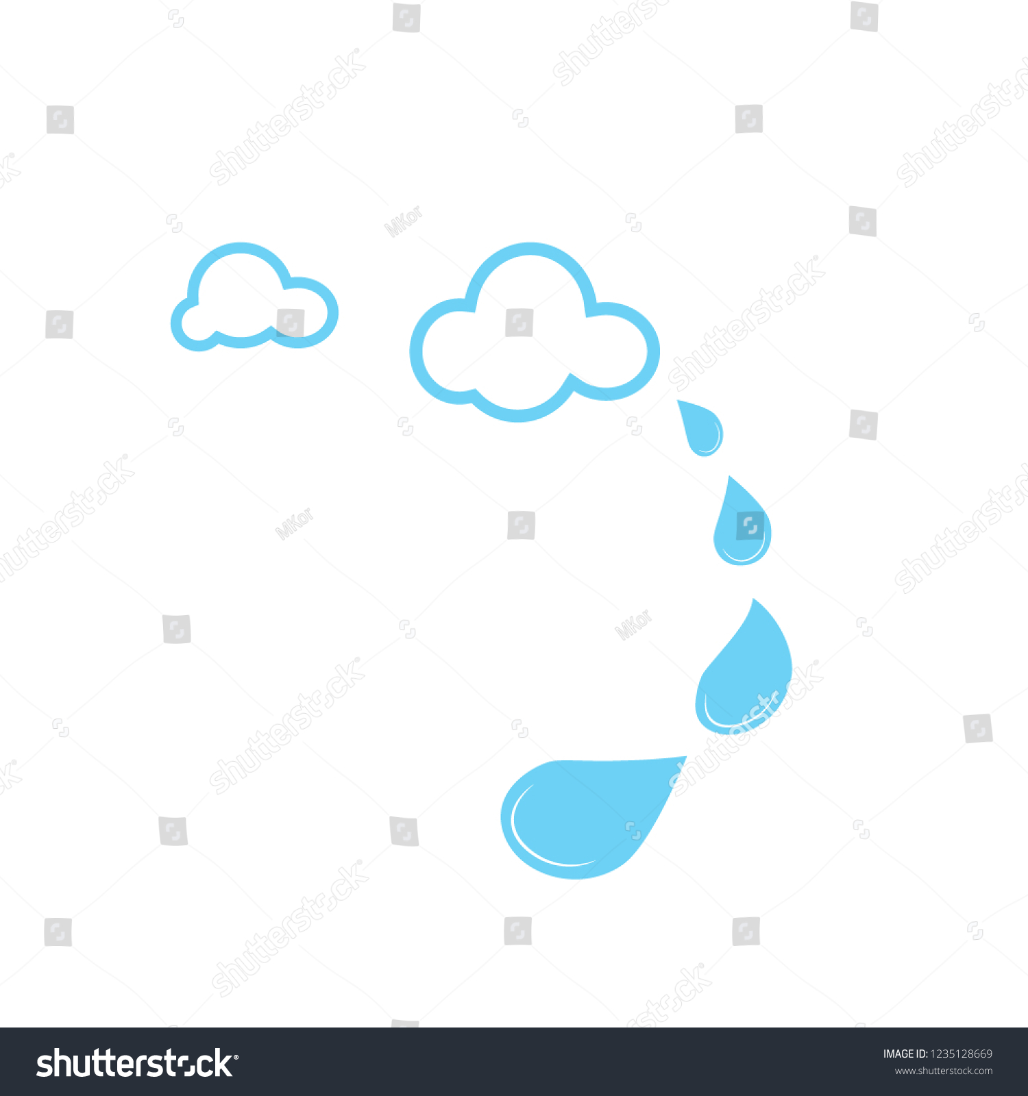 Cartoon Evaporation Process Drying Vector Illustration стоковая