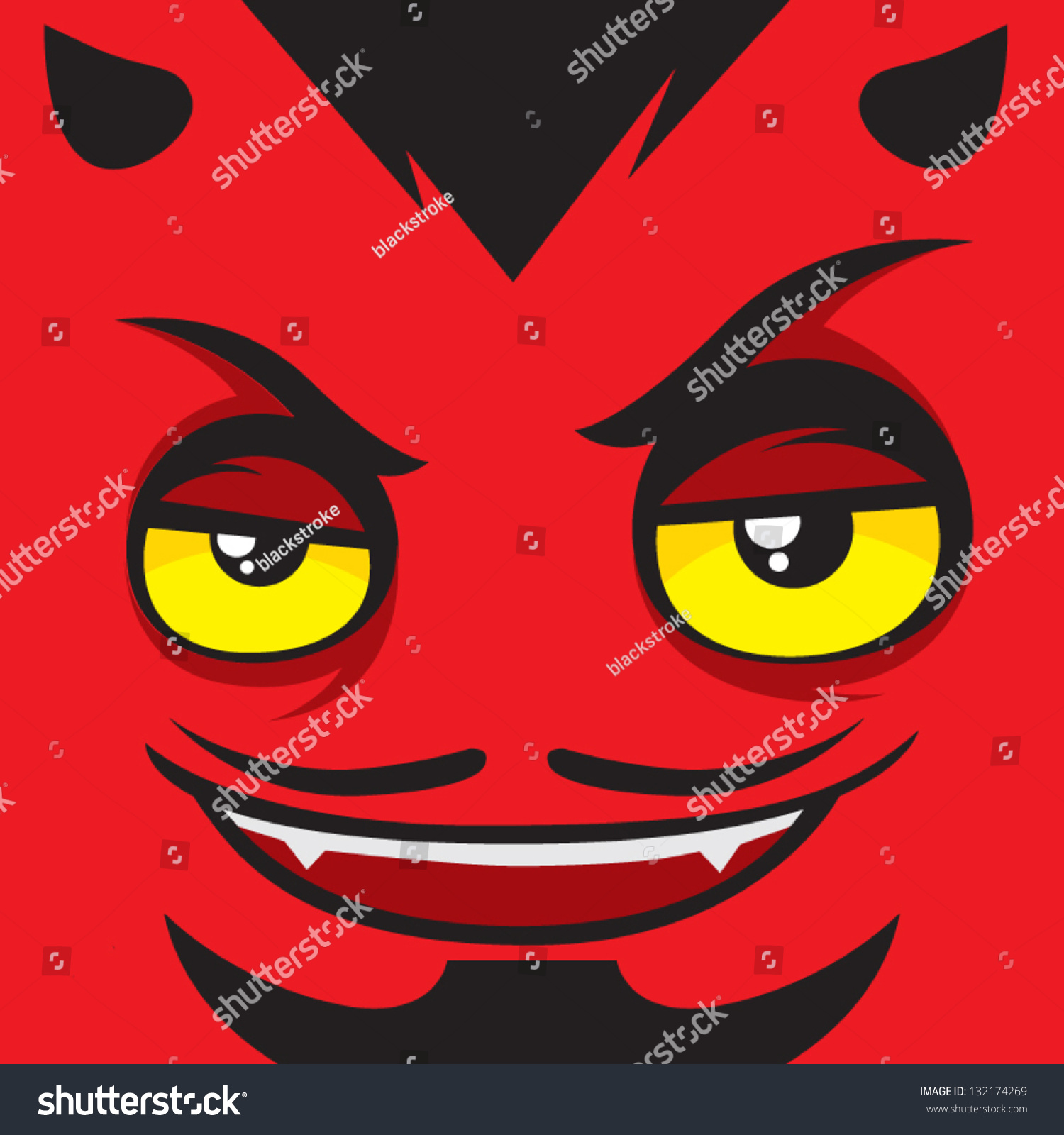 Cartoon Expression Satan Stock Vector 132174269 - Shutterstock