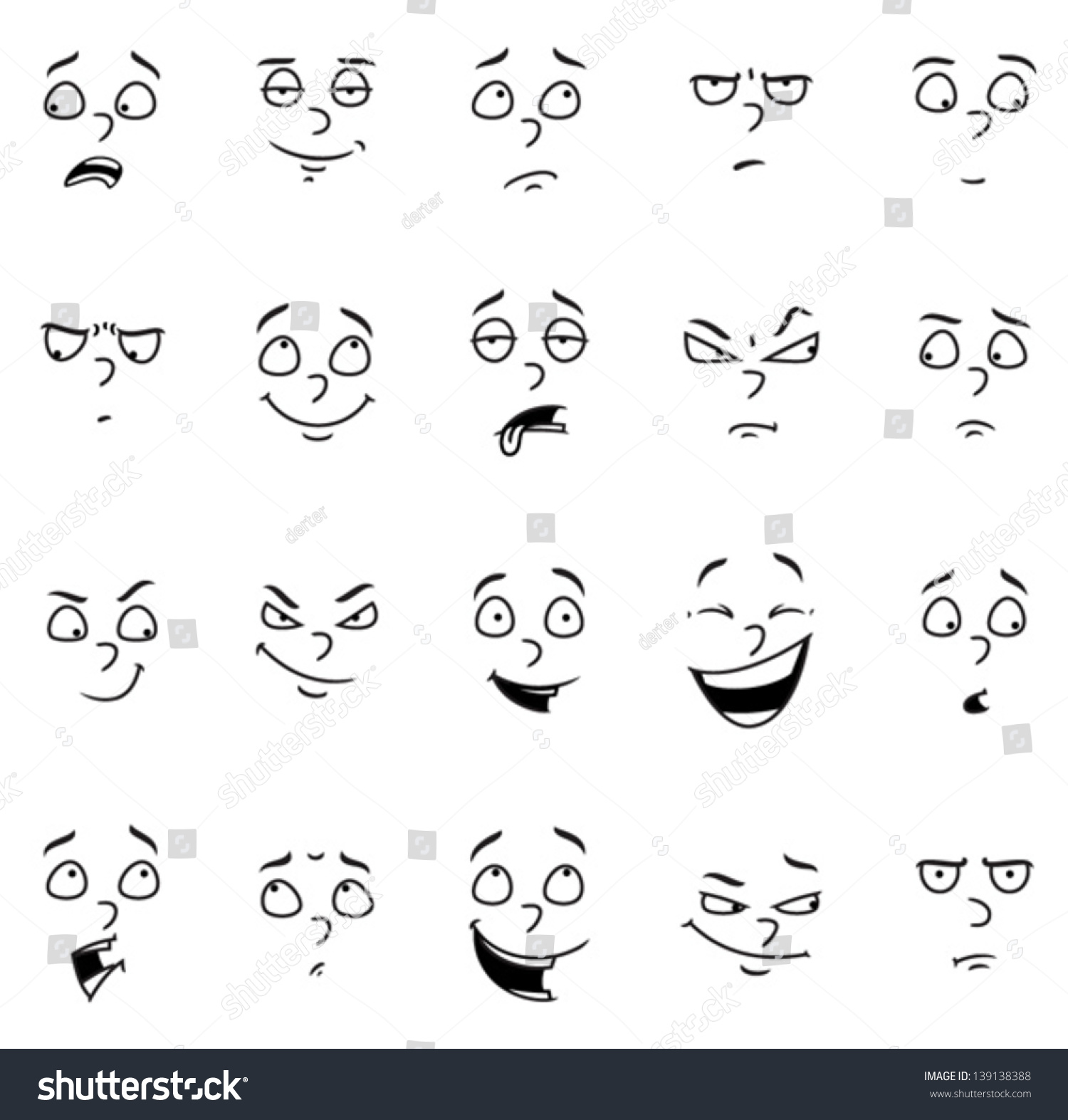 emotions clipart black and white - photo #30
