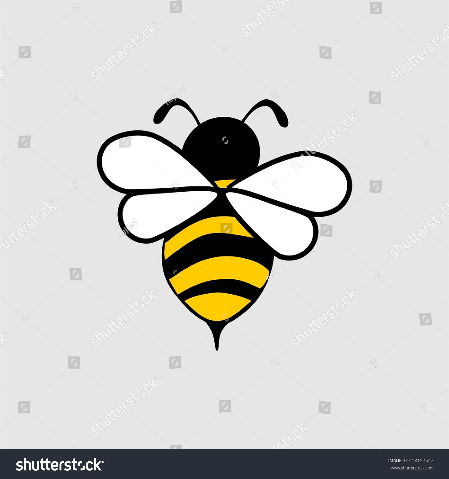 SVG of Cartoon flying bee honey for the logo. svg