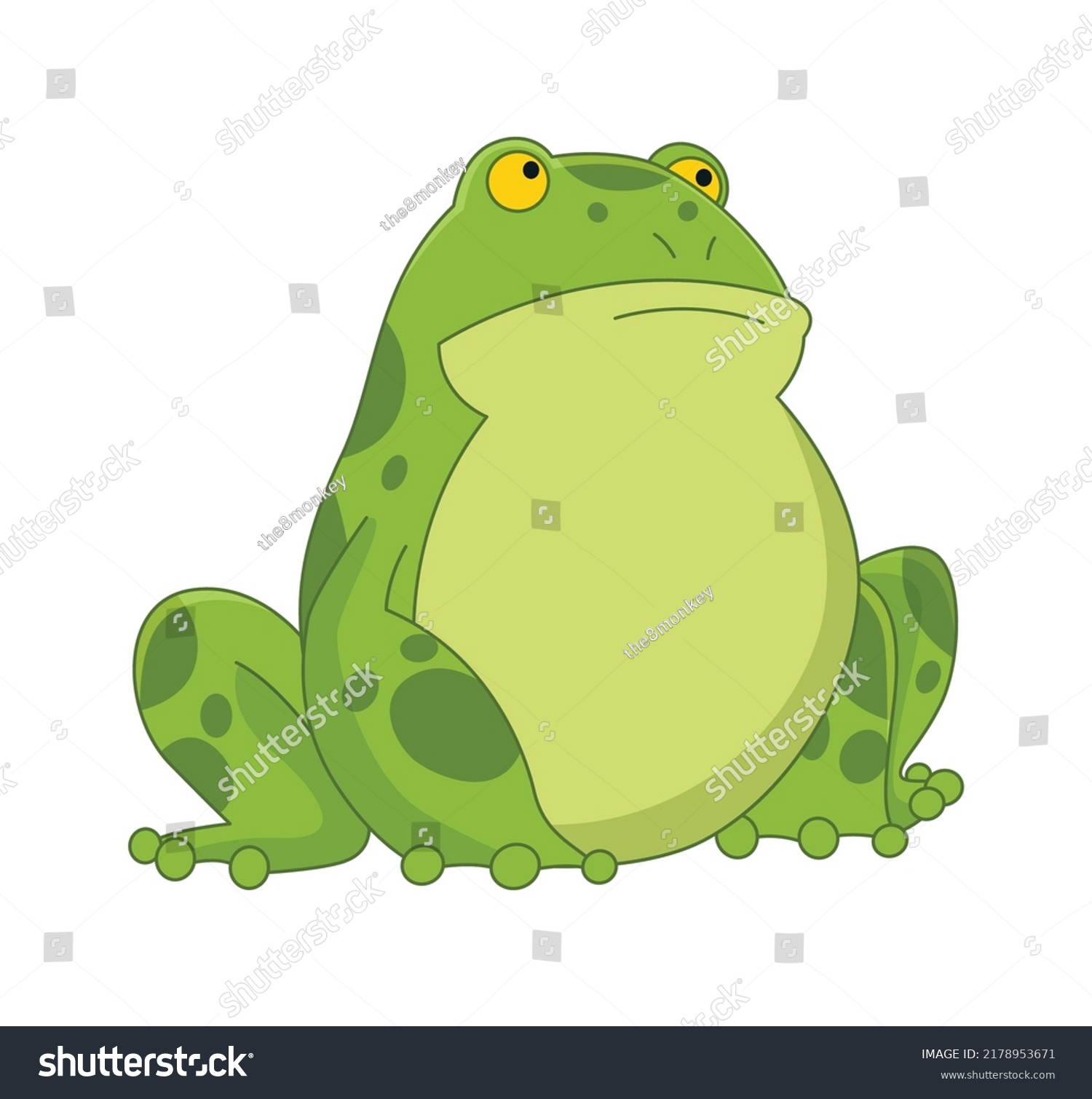 SVG of Cartoon frogs Funny cartoon frog. Little amphibia character sitting on white background. Adorable froggy watching svg