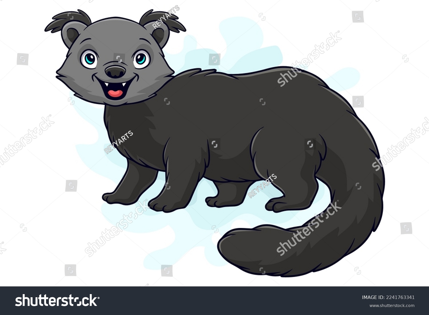 SVG of Cartoon funny bearcat cartoon isolated on white background svg