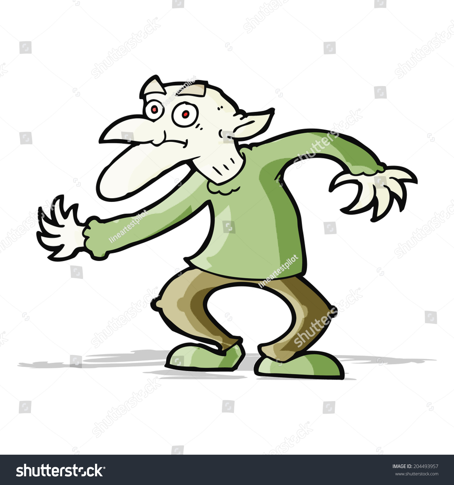 Cartoon Goblin Stock Vector 204493957 - Shutterstock