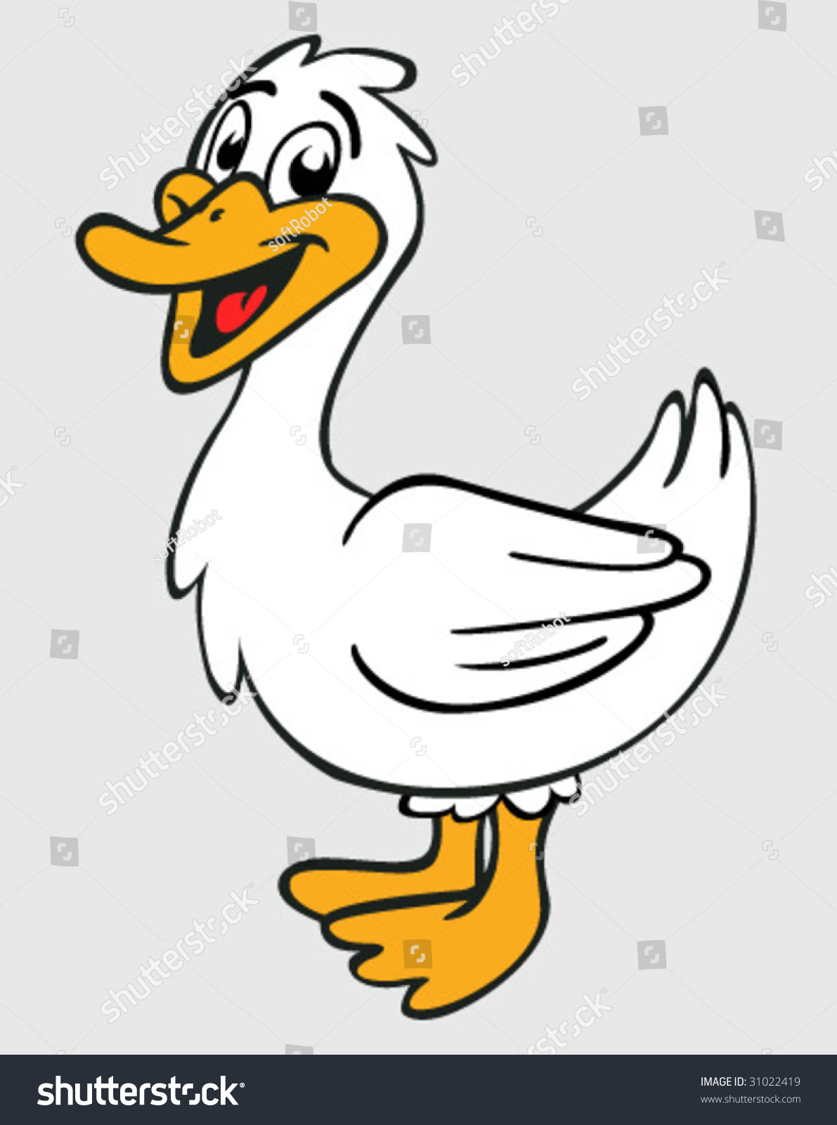 Cartoon Goose Vector Illustration Stock Vector 31022419 - Shutterstock