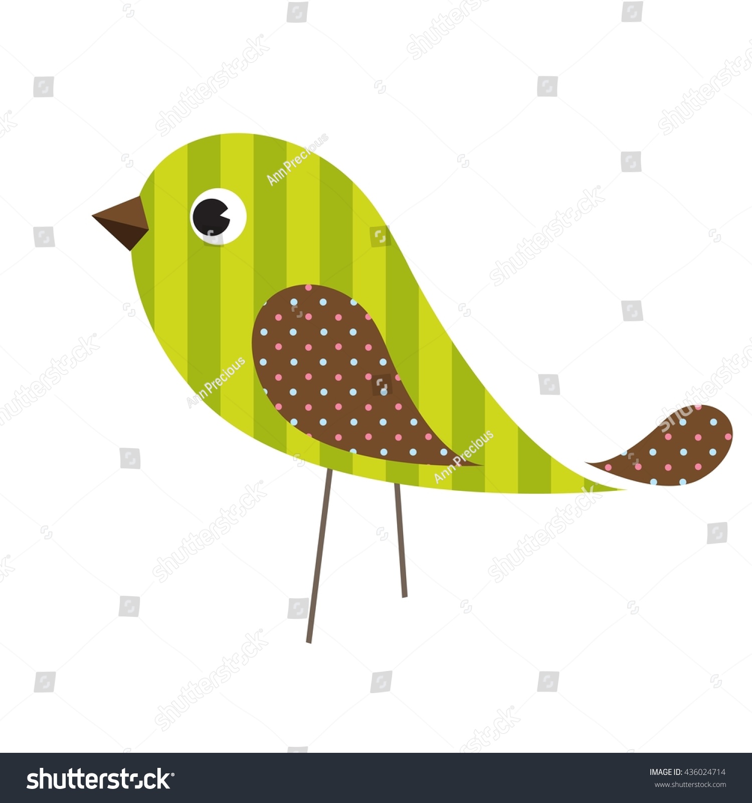 Cartoon Green Bird Stock Vector (Royalty Free) 436024714 | Shutterstock