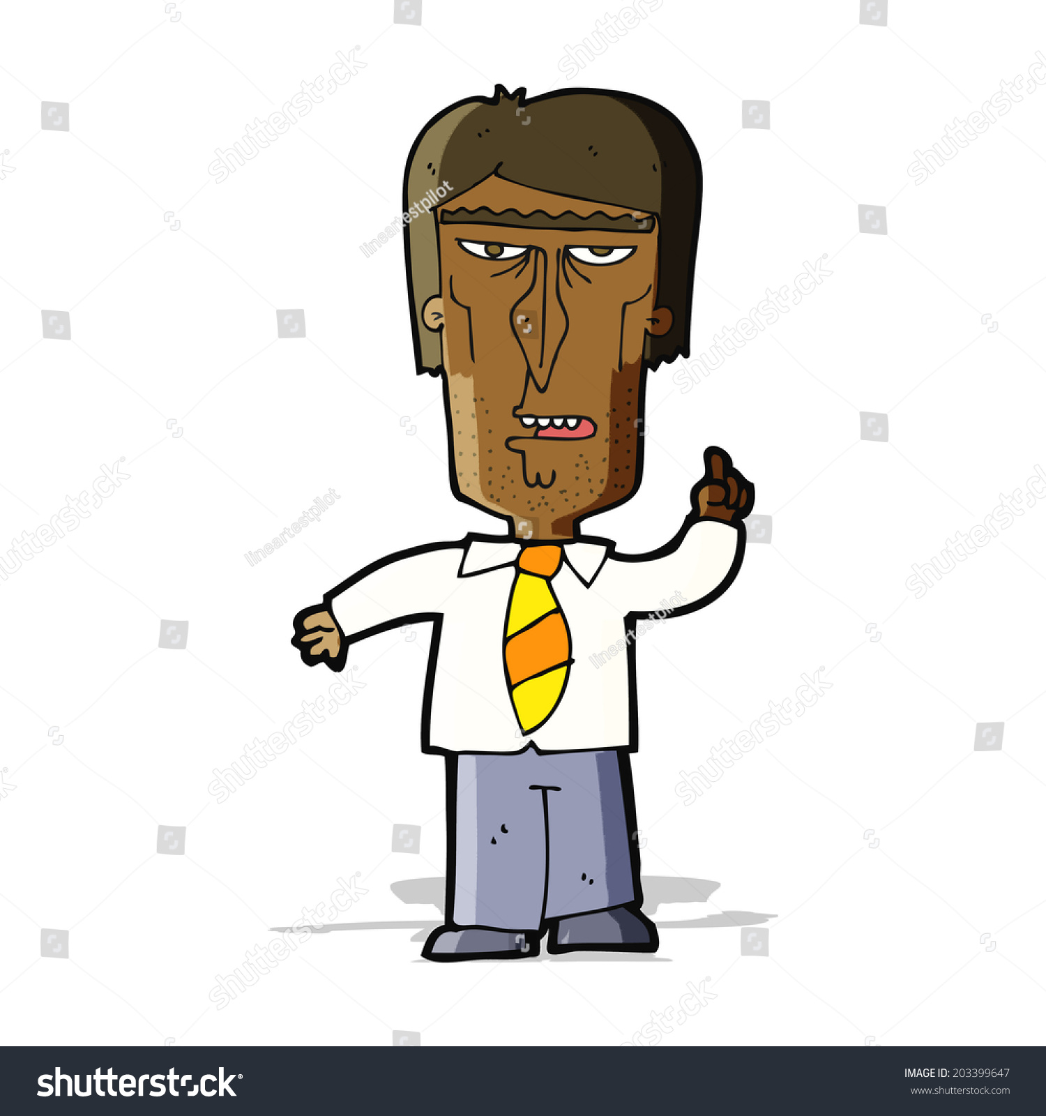 Cartoon Grumpy Boss Stock Vector 203399647 - Shutterstock