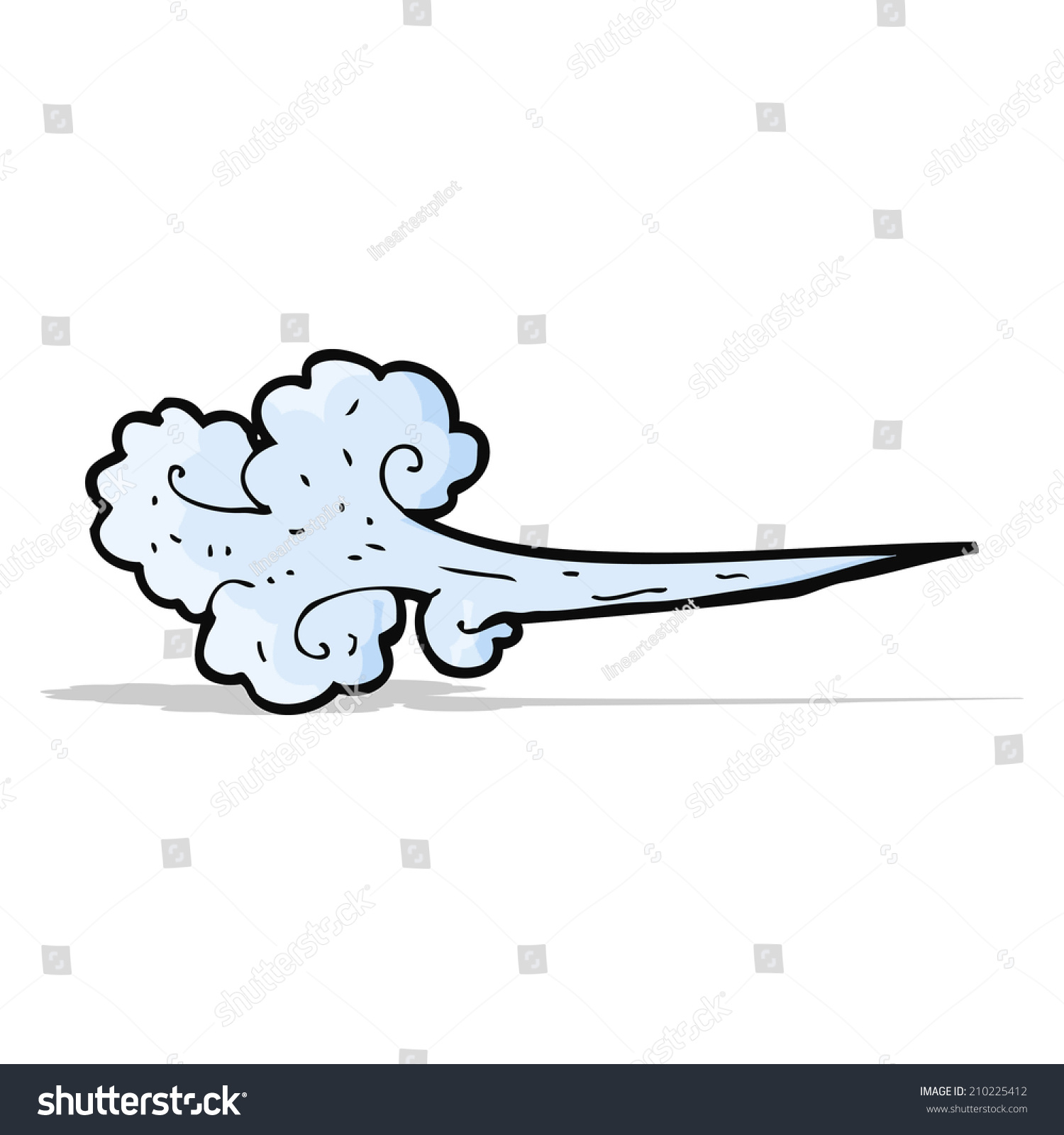 Cartoon Gust Of Wind Stock Vector Illustration 210225412 : Shutterstock