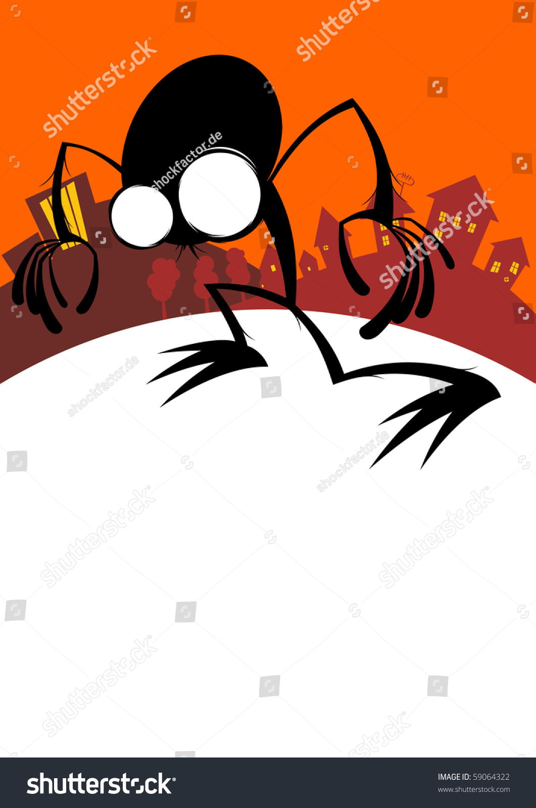 Cartoon Halloween Background Stock Vector 59064322 - Shutterstock