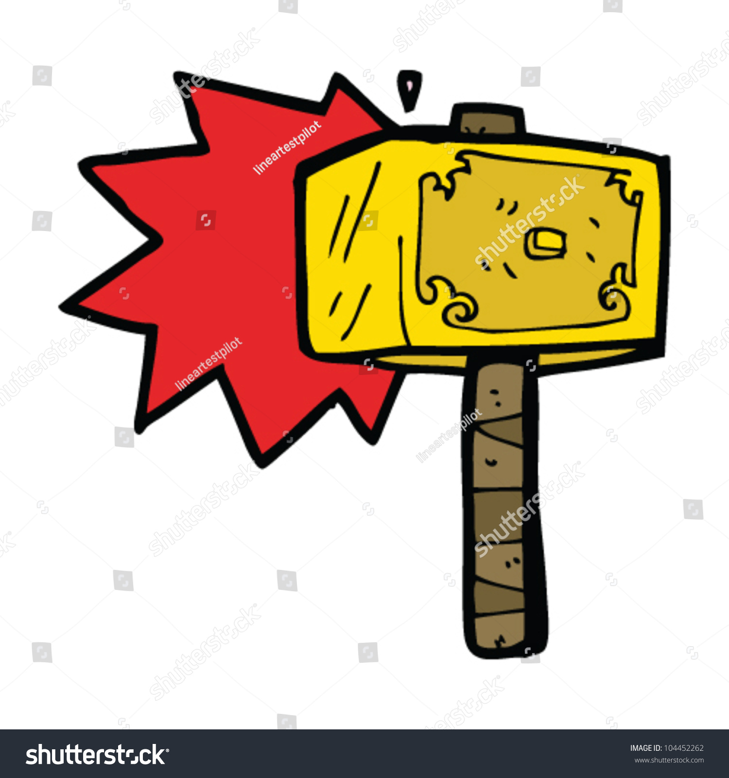 SVG of cartoon hammer of thor svg
