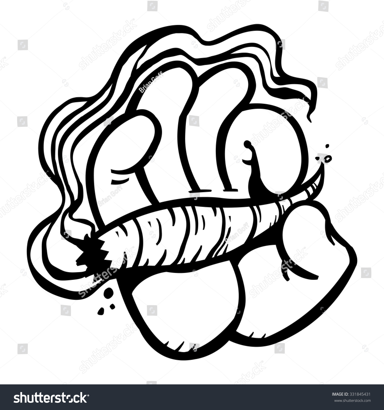 Cartoon Hand Holding Marijuana Weed Leaf Stock Vector 331845431 ...