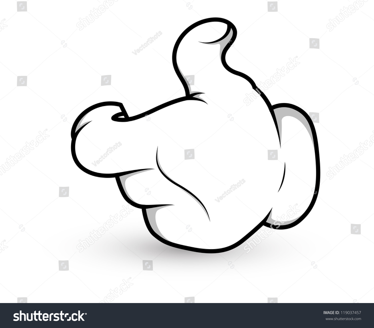 Cartoon Hand Pull Vector Illustration Stock Vector 119037457 - Shutterstock