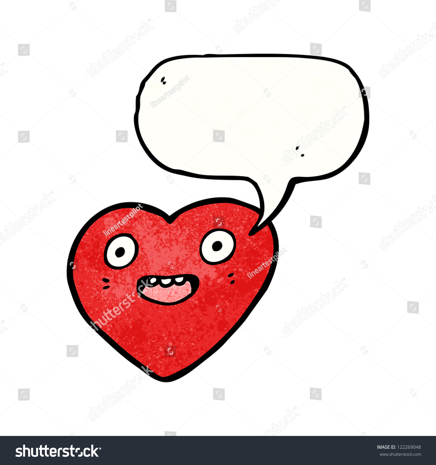 Cartoon Happy Heart Stock Vector 122269048 - Shutterstock