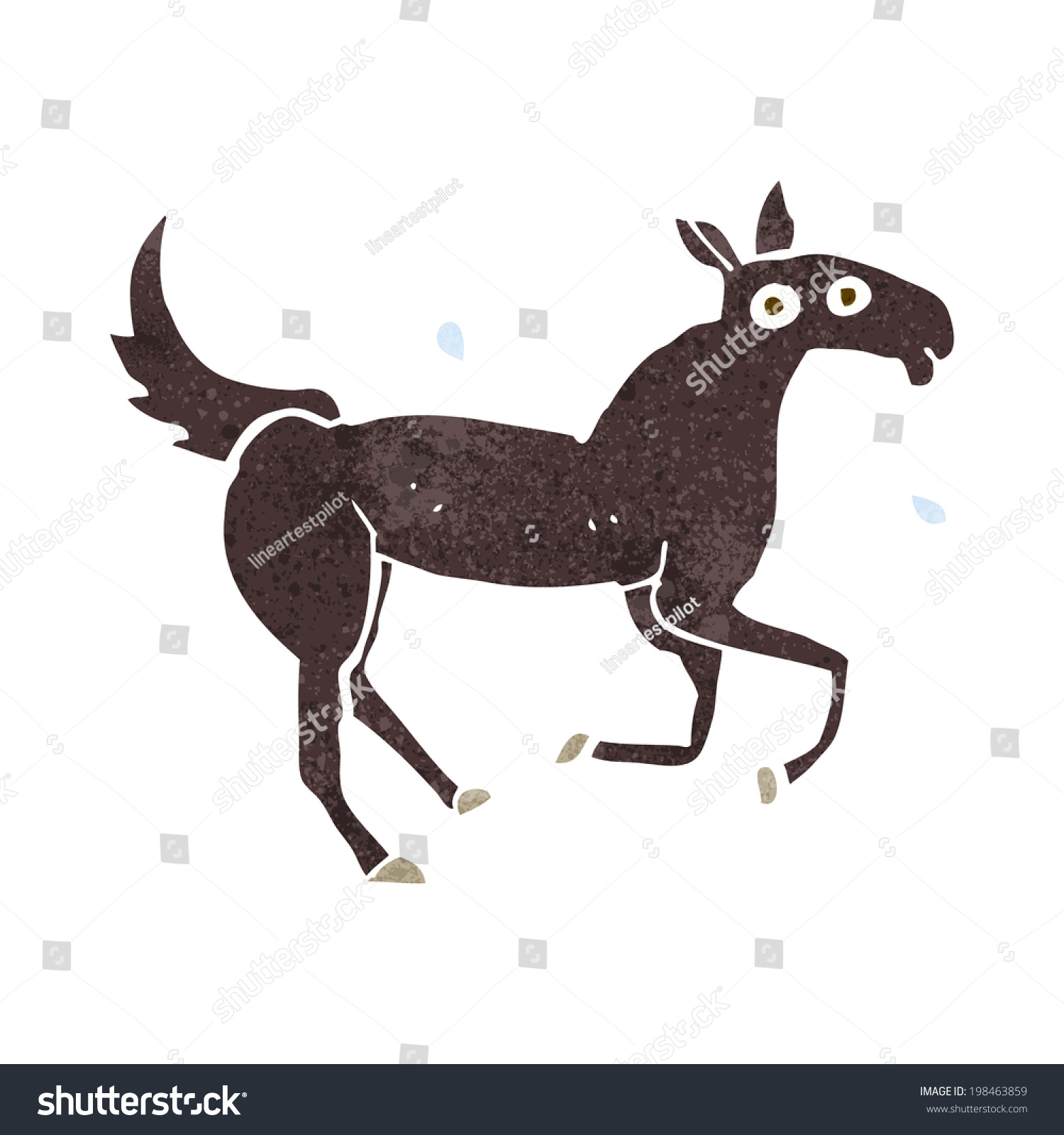 Cartoon Horse Sweating Stock Vector (Royalty Free) 198463859 | Shutterstock