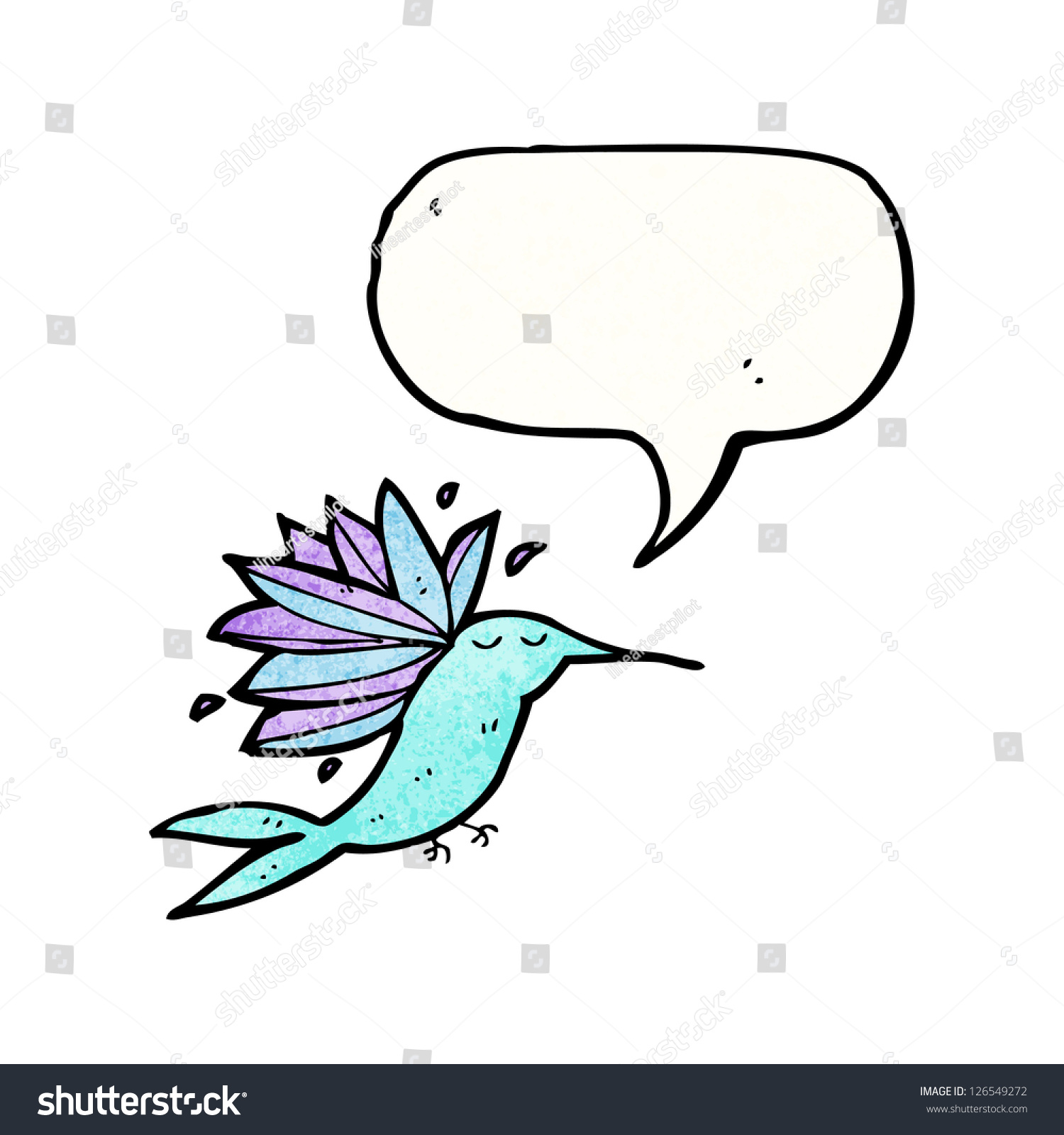 Cartoon Hummingbird Stock Vector Illustration 126549272 : Shutterstock