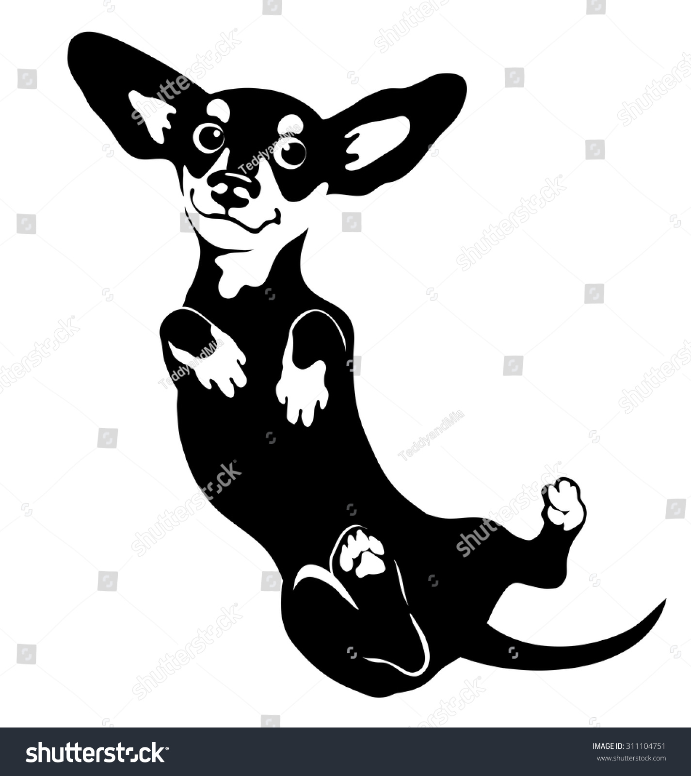 SVG of cartoon illustration of a dachshund dog svg