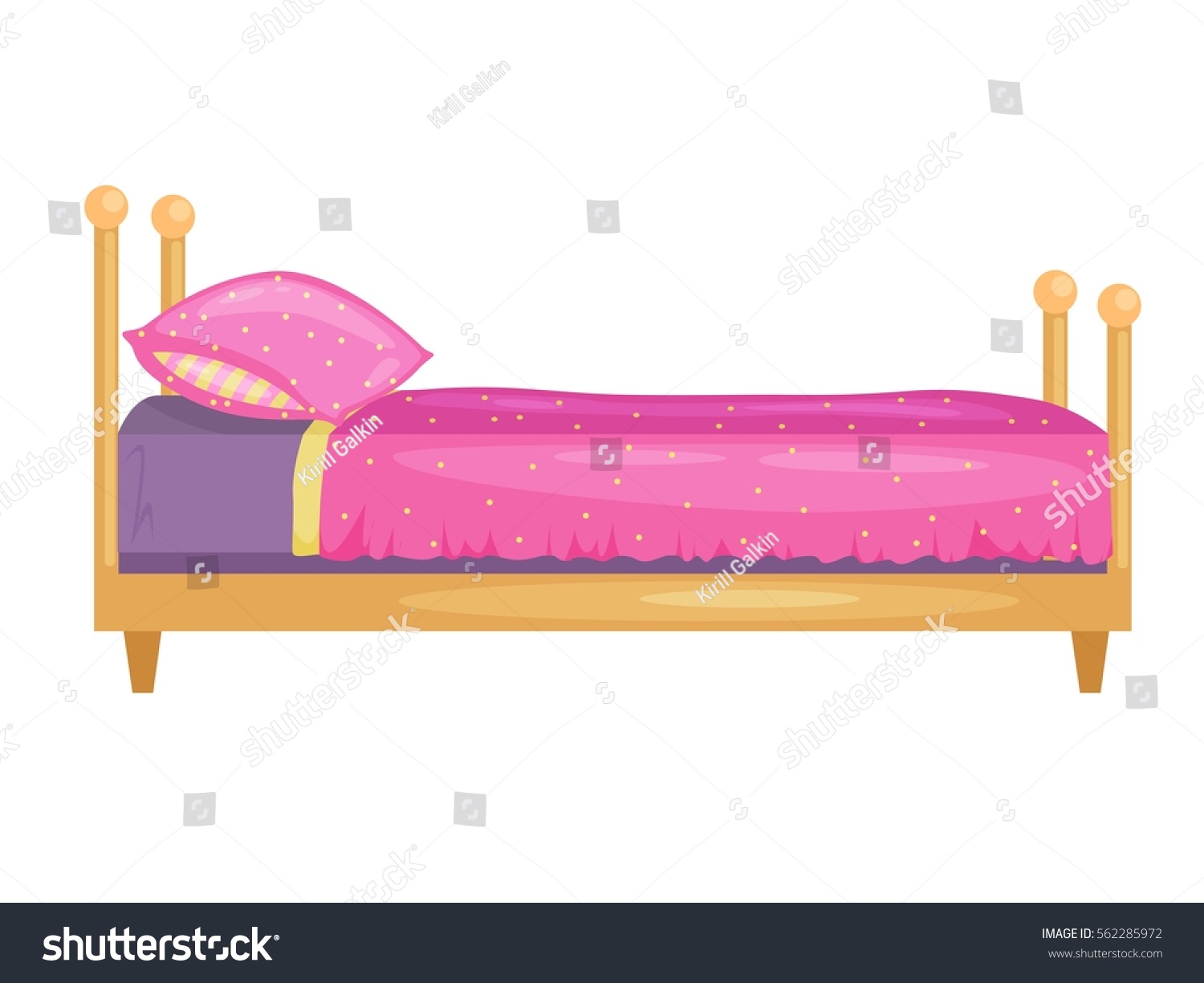 wooden girls bed