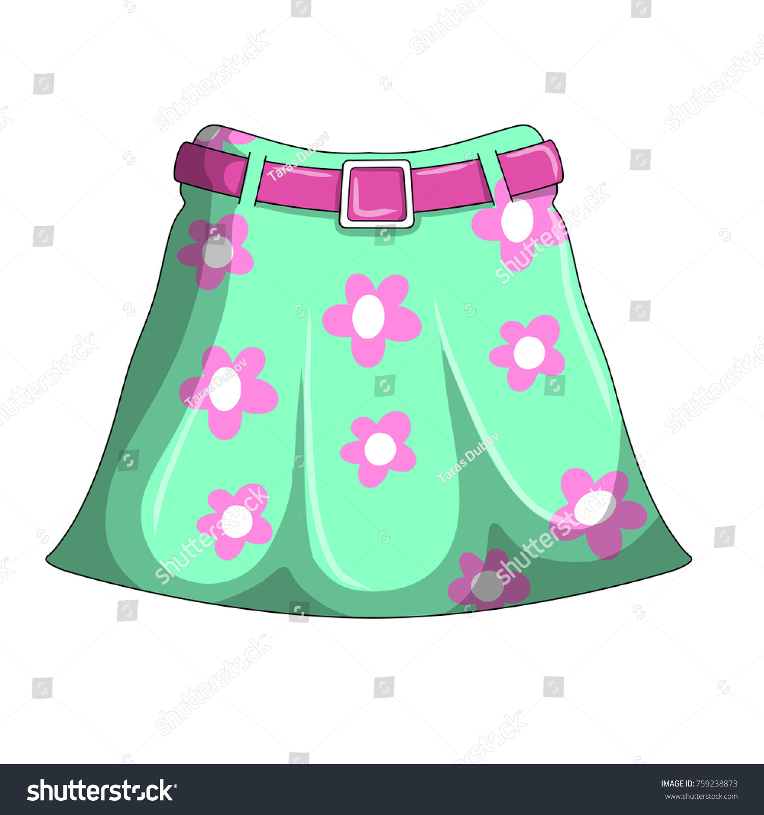 pink skirt cartoon