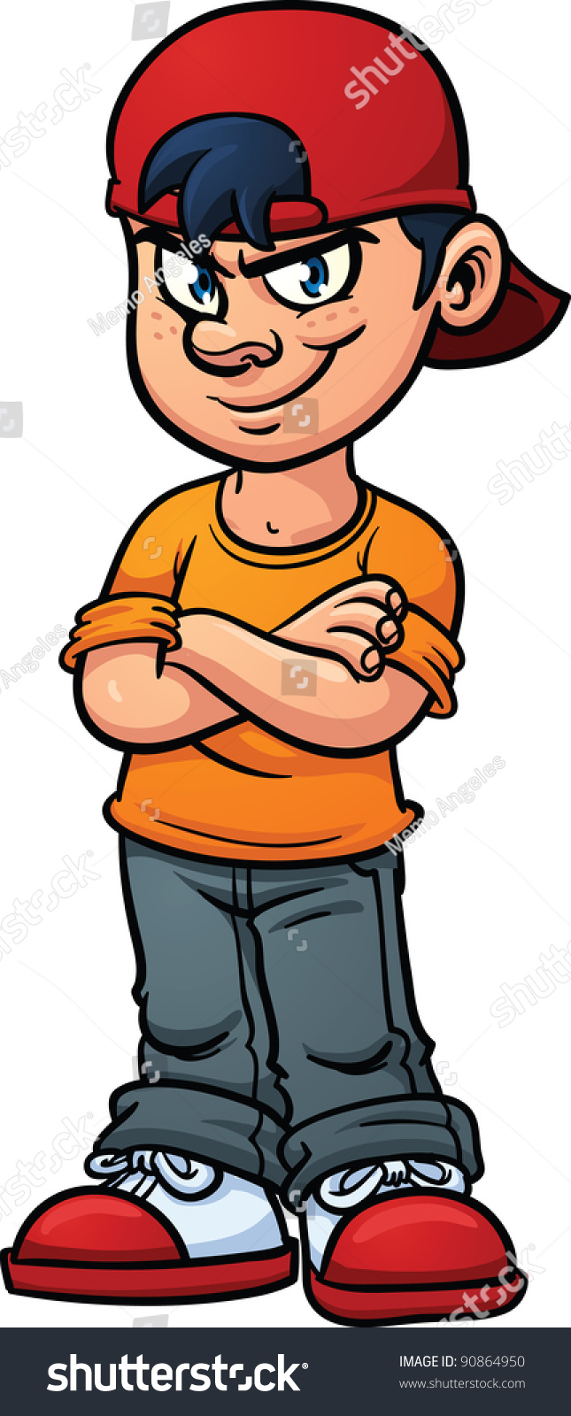 cartoon kid with an evil smile vector illustration with simple gradients all in a - Cartoon Kid Images cartoon kid with an evil smile vector illustration with simple gradients all in a - Cartoon Kid Images