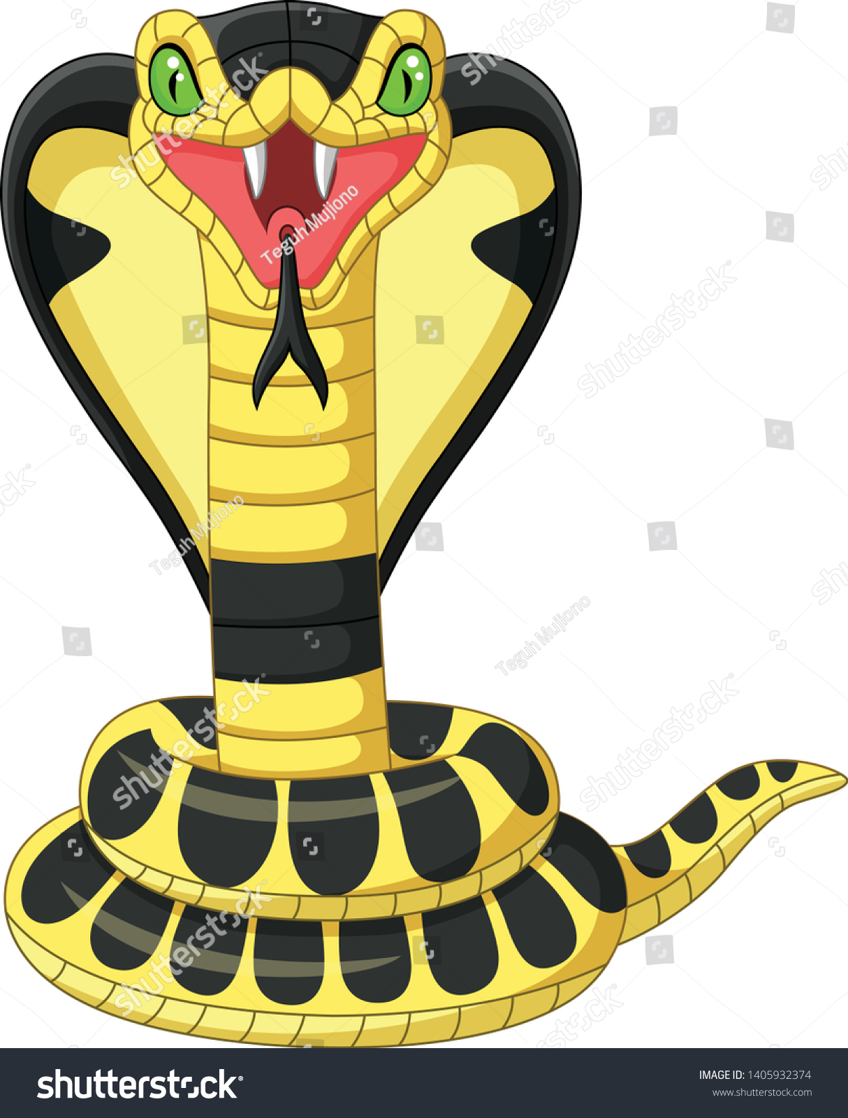 SVG of Cartoon king cobra snake mascot svg