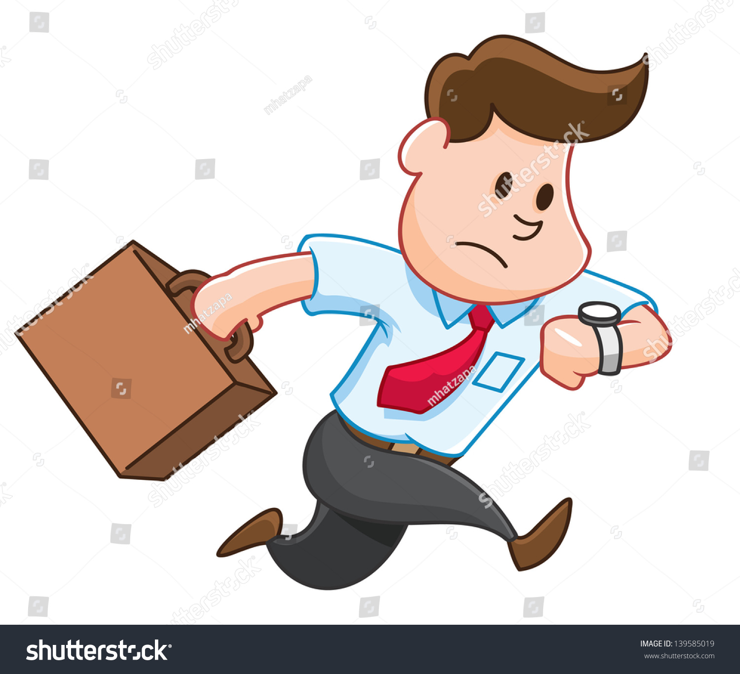 Cartoon Late Work Stock Vector 139585019 - Shutterstock