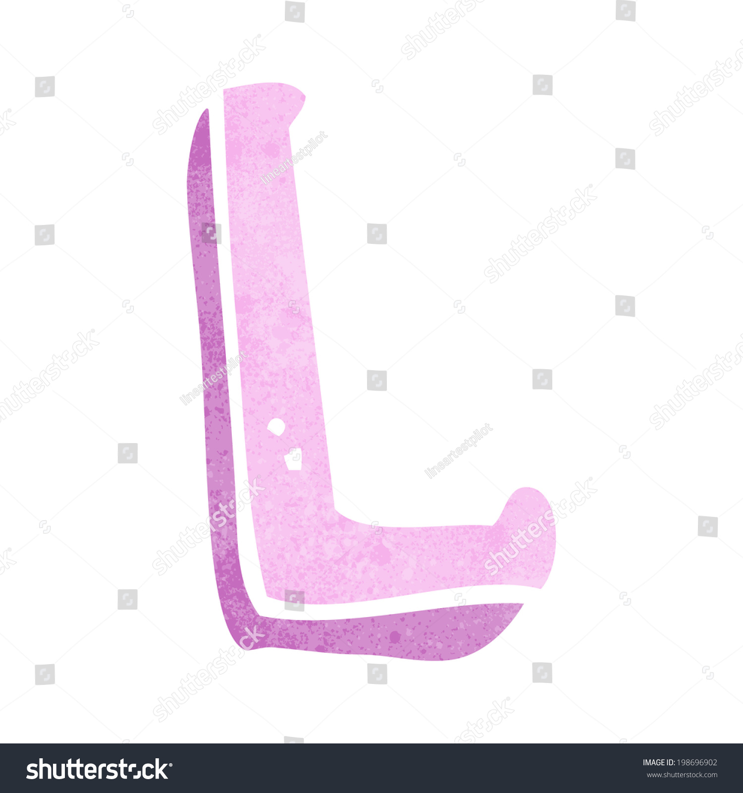 Cartoon Letter L Stock Vector (Royalty Free) 198696902