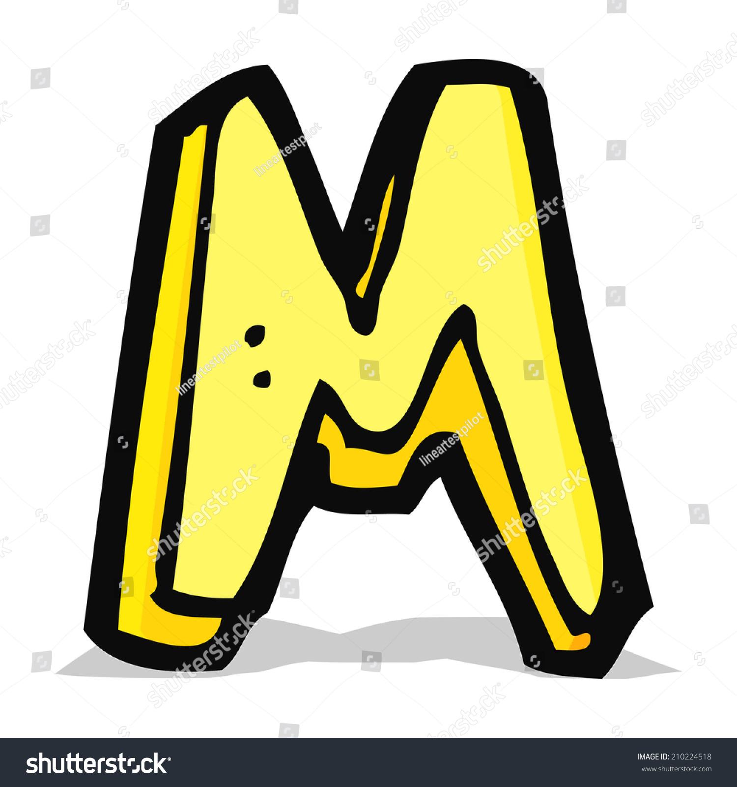 Cartoon Letter M Stock Vector (Royalty Free) 210224518 | Shutterstock