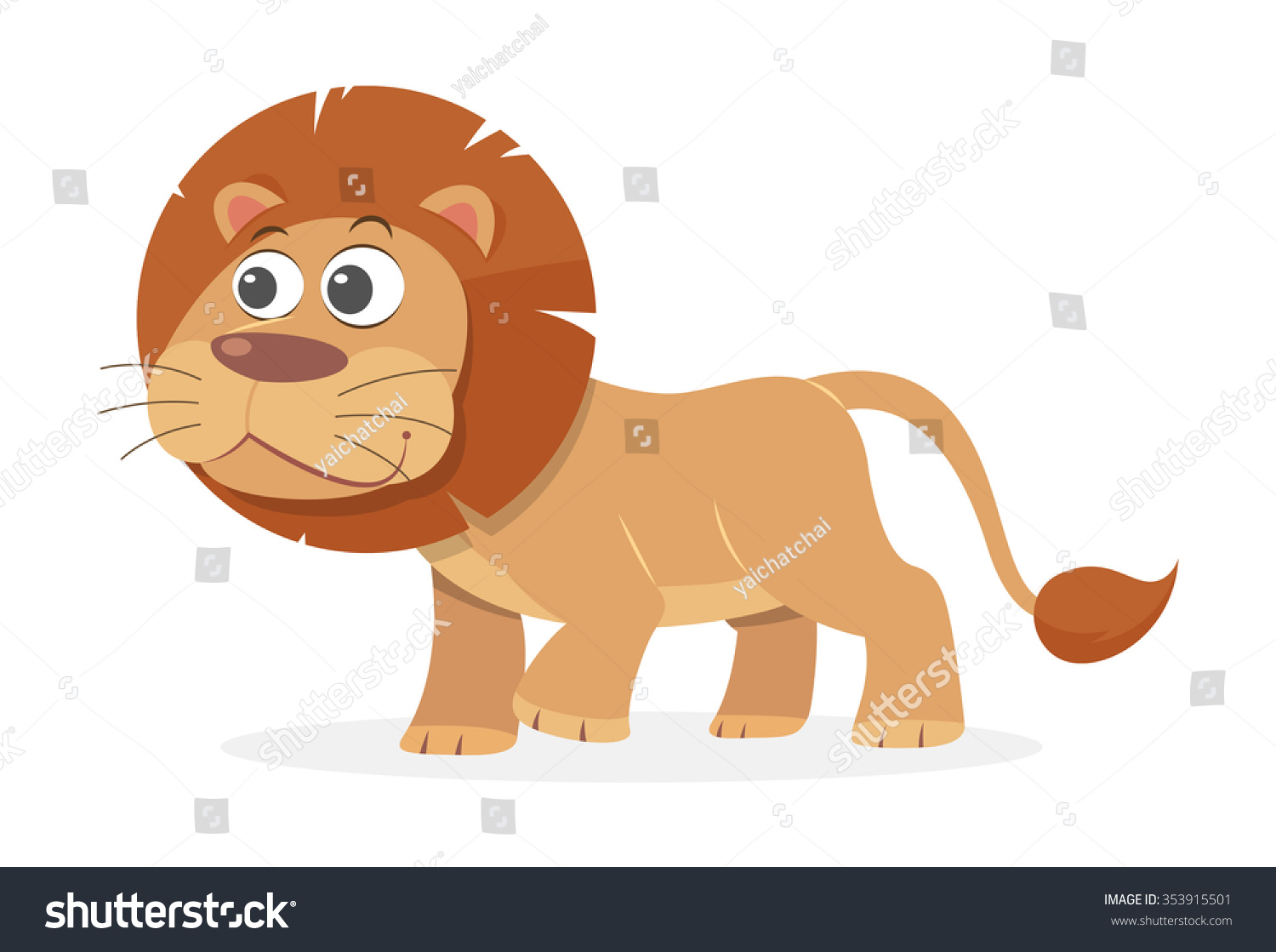 Cartoon Lion, Vector - 353915501 : Shutterstock