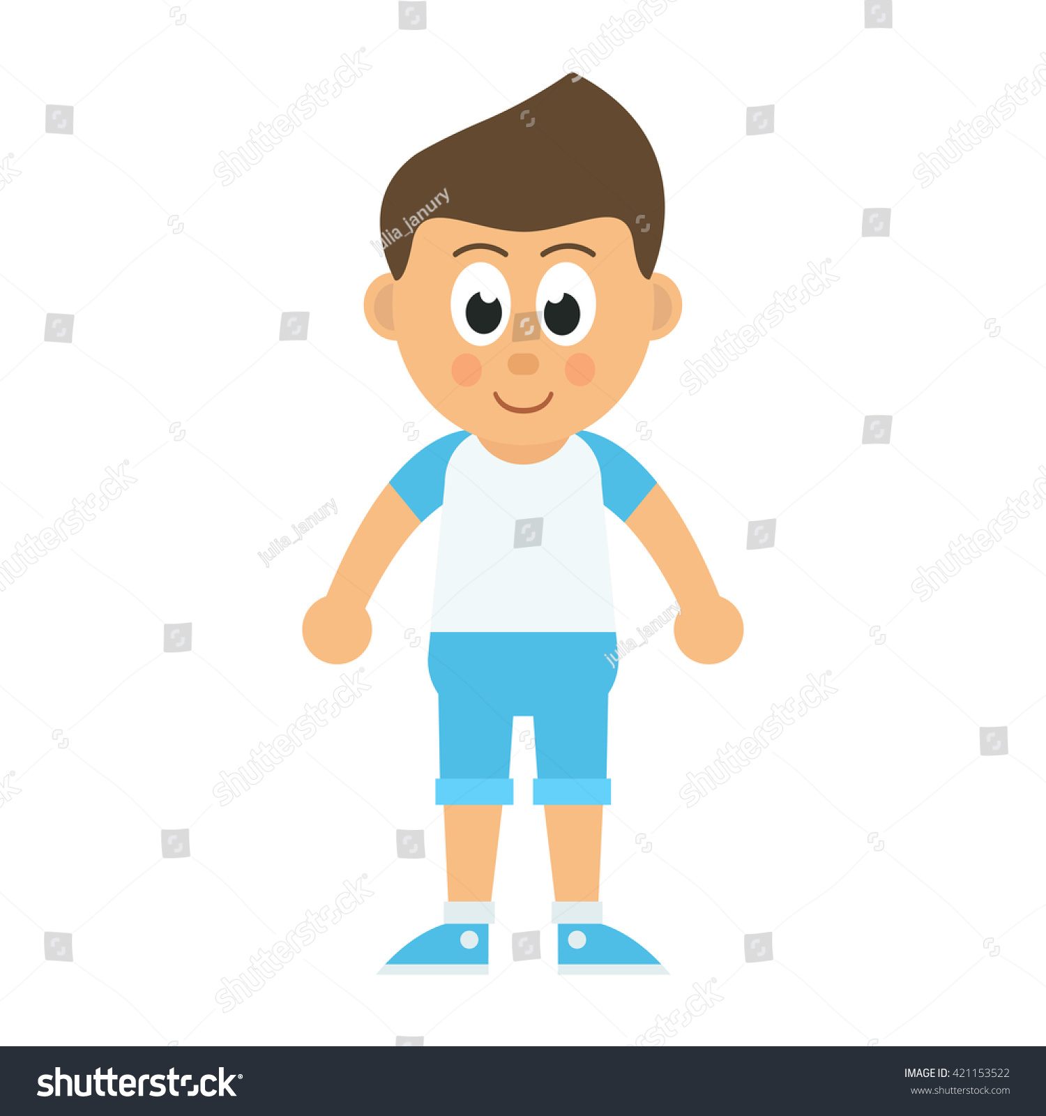 Cartoon Little Boy Stock Vector (Royalty Free) 421153522