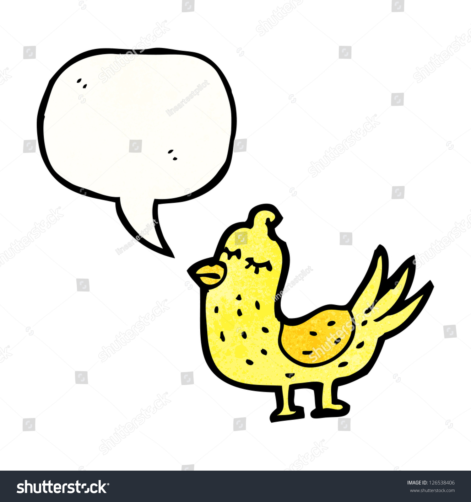 Cartoon Little Yellow Bird Stock Vector (Royalty Free) 126538406
