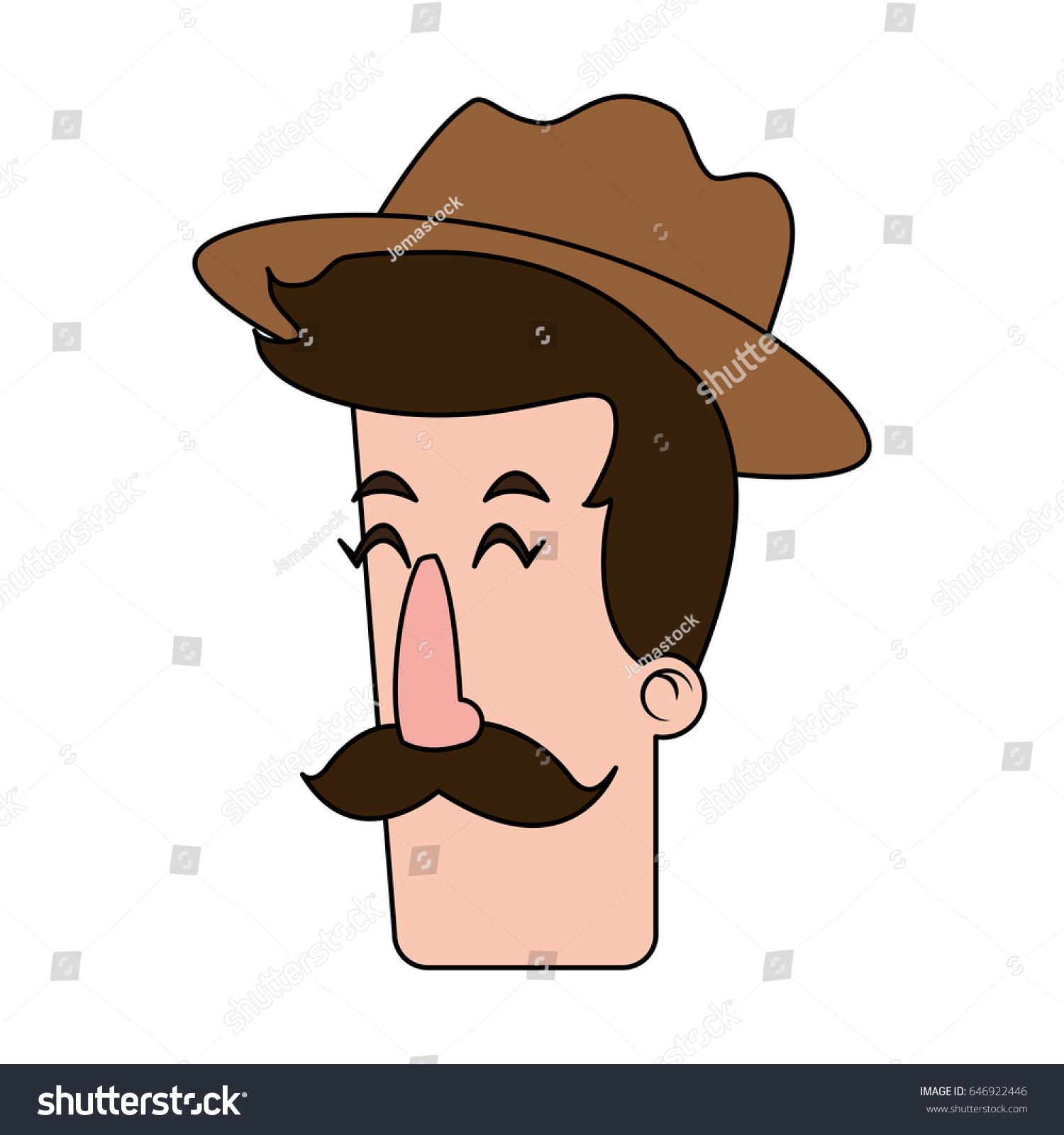 Cartoon Man Profile Stock Vector (Royalty Free) 646922446 | Shutterstock