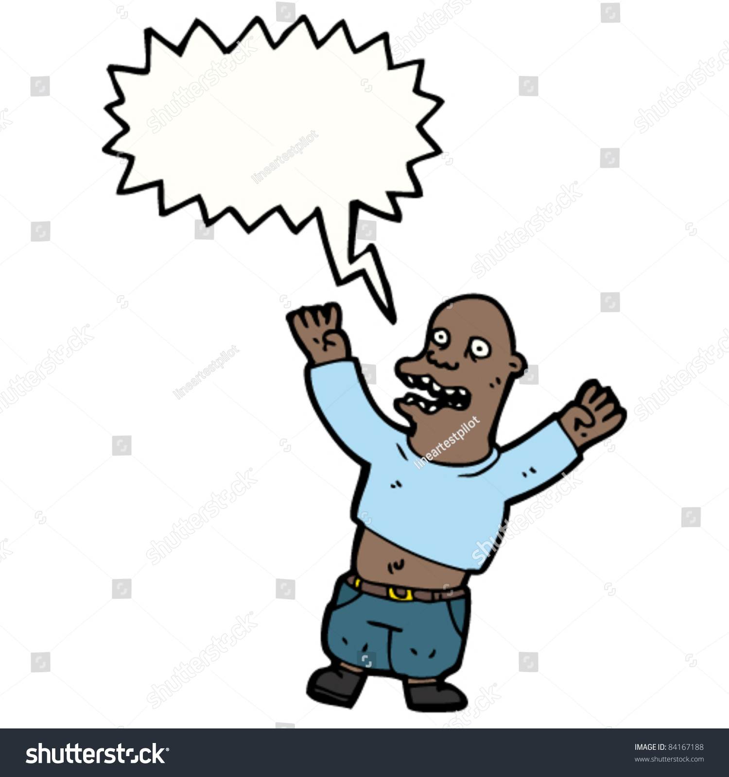 Cartoon Man Shouting Stock Vector Royalty Free 84167188