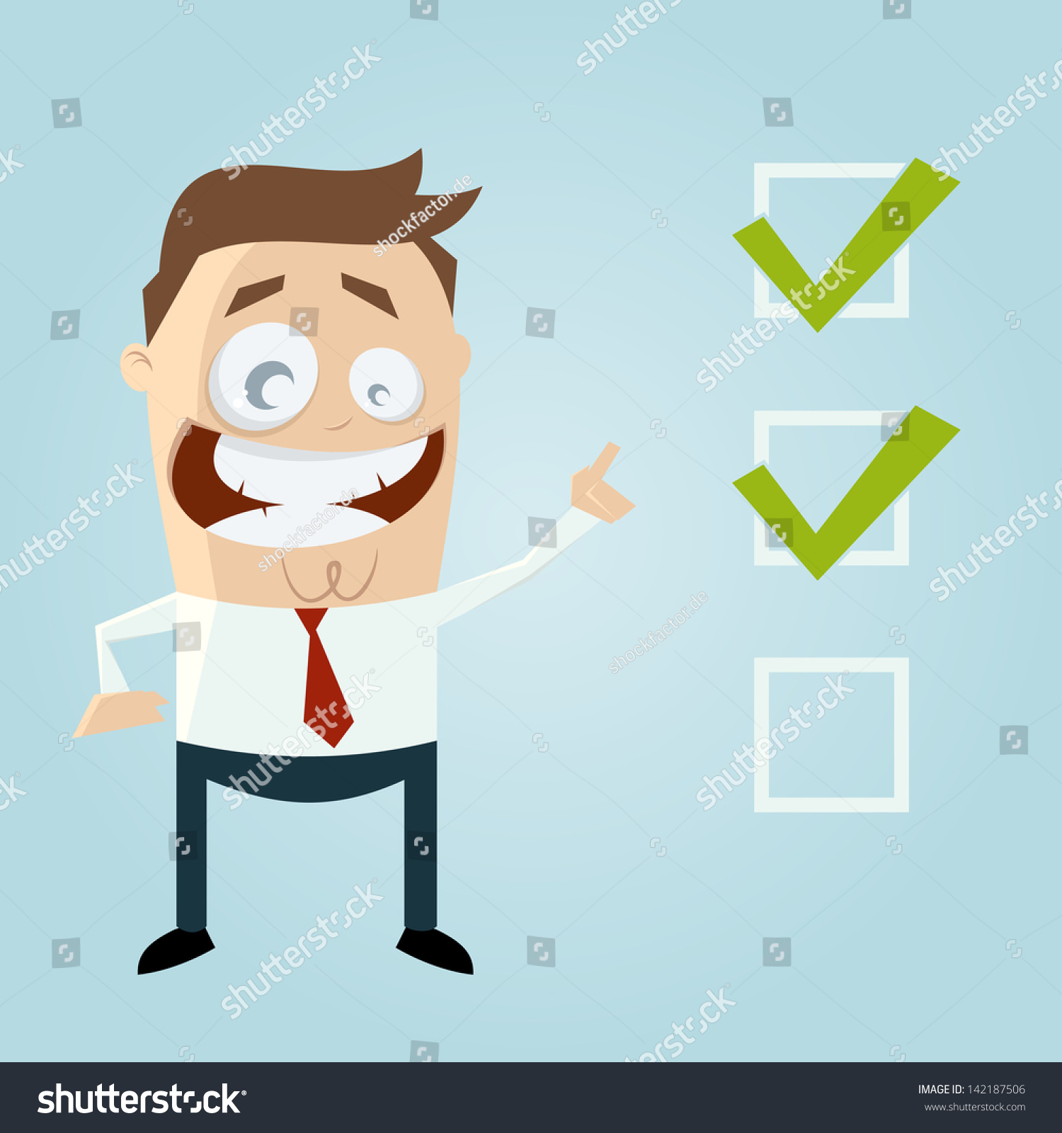 Cartoon Man Important Checklist 库存矢量图（免版税）142187506 | Shutterstock