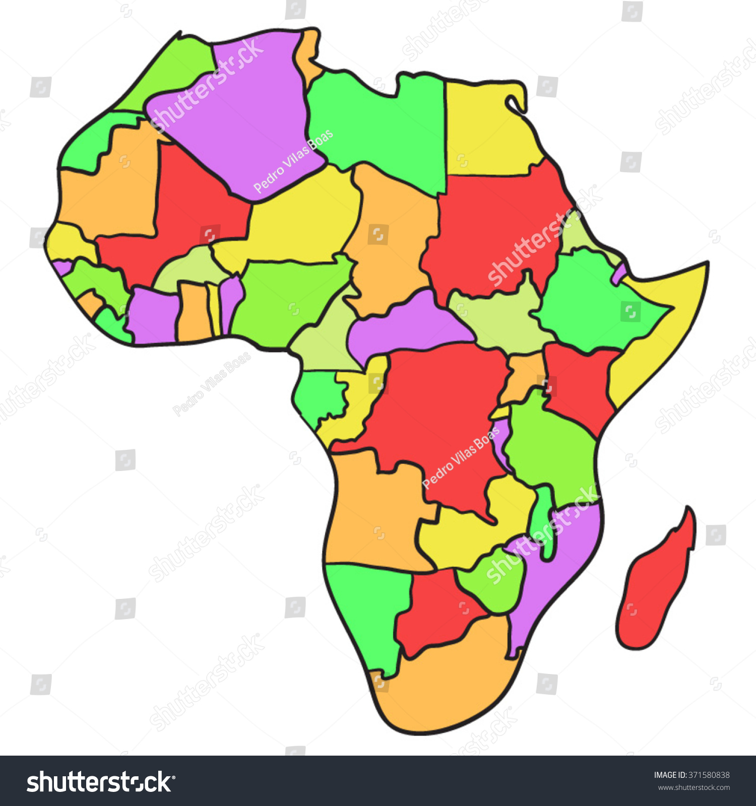 Cartoon Map Of Africa