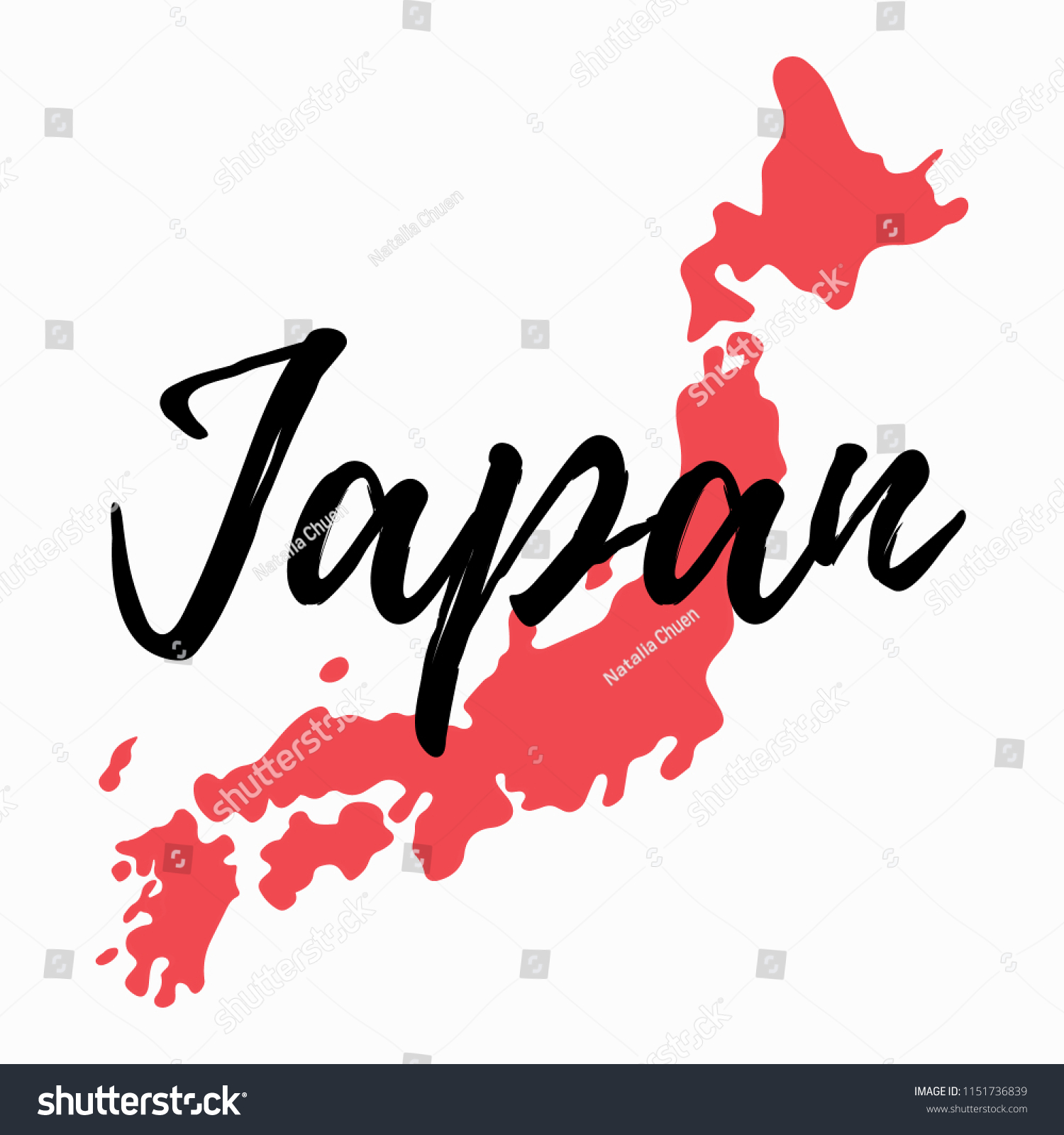 Vektor Stok Cartoon Map Japan (Tanpa Royalti) 1151736839 | Shutterstock