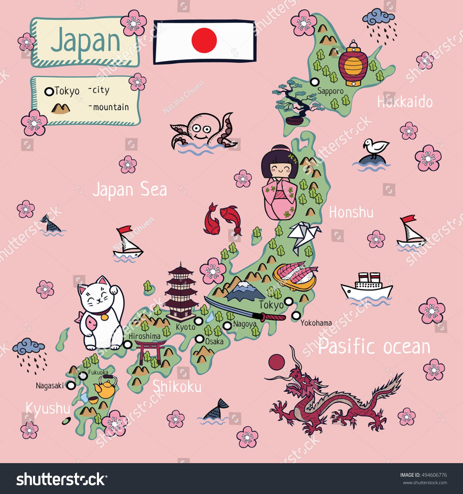 1,092 Cartoon map japan Images, Stock Photos & Vectors | Shutterstock