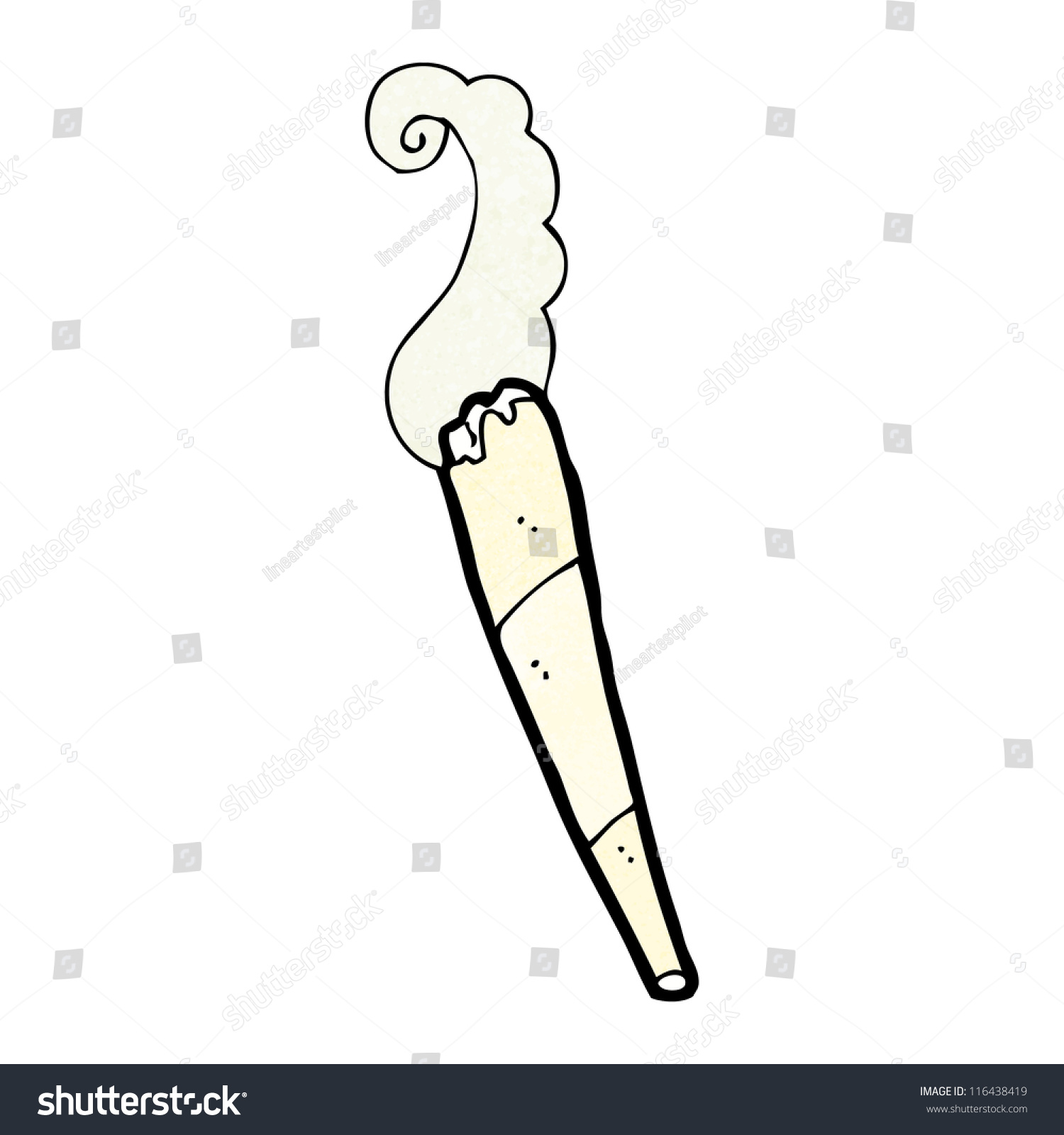 Cartoon Marijuana Cigarette Stock Vector Illustration 116438419 ...