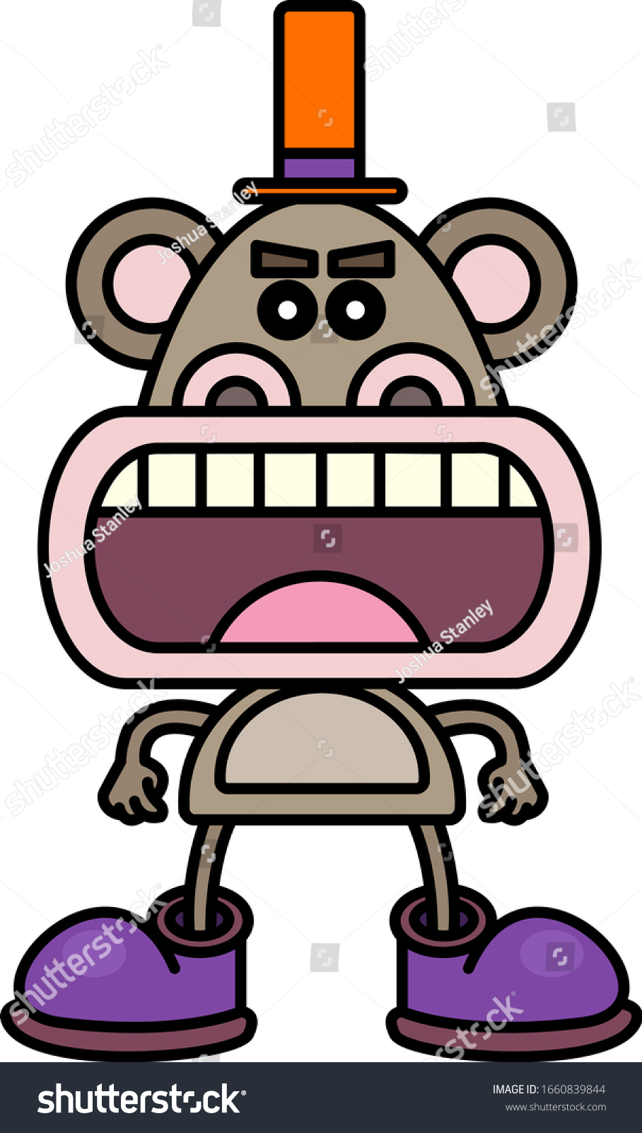 Cartoon Monkey Top Hat Stock Vector (Royalty Free) 1660839844