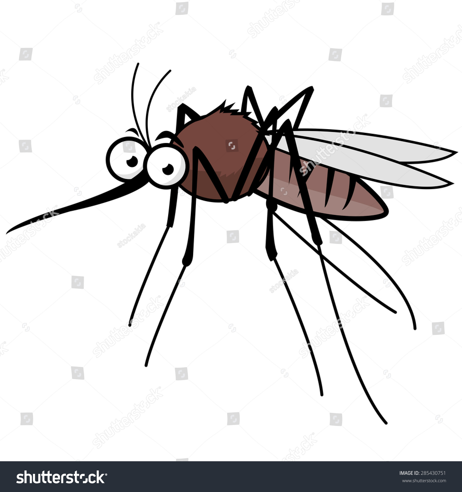 Cartoon Mosquito Stock Vector 285430751 - Shutterstock