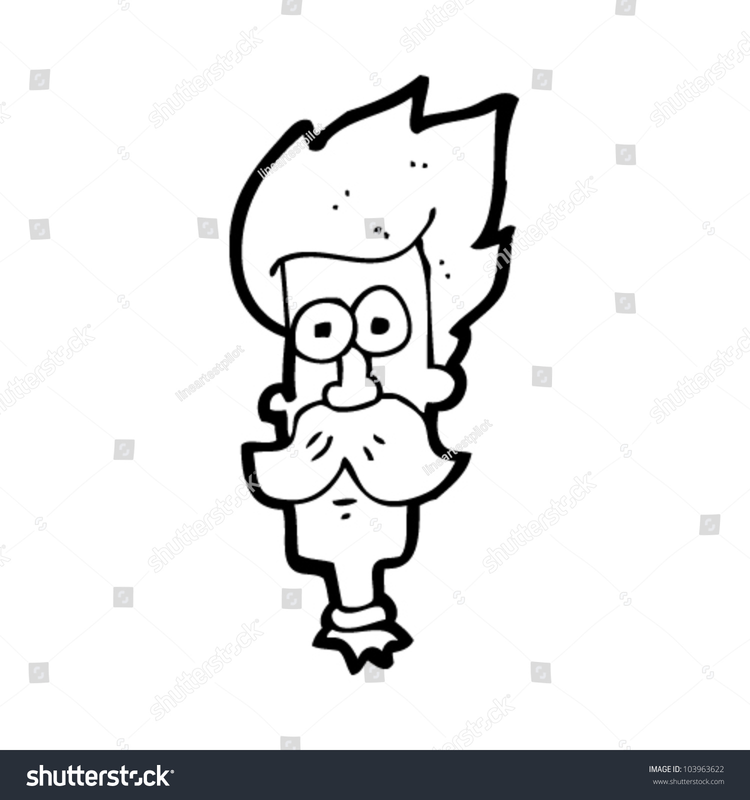 Cartoon Mustache Man Stock Vector Illustration 103963622 : Shutterstock