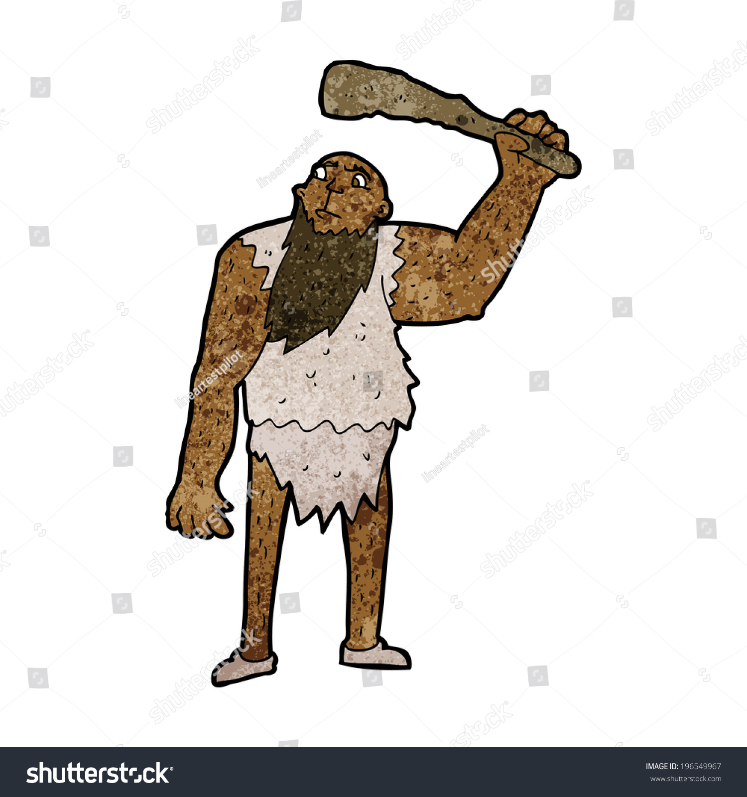 Cartoon Neanderthal Stock Vector (Royalty Free) 196549967 | Shutterstock