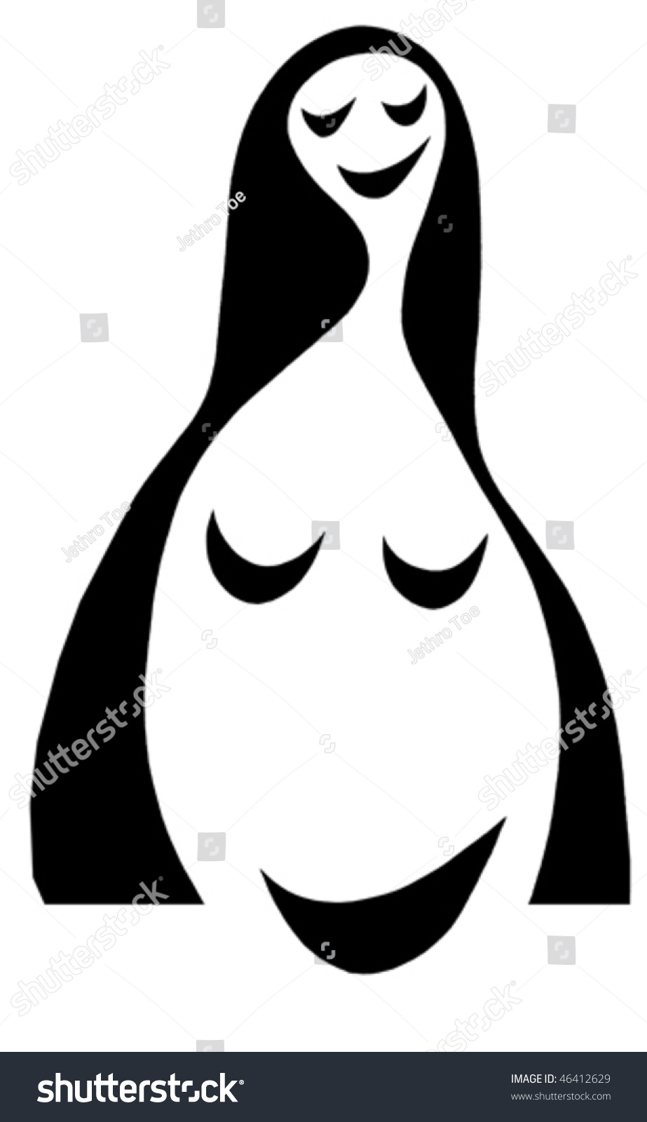 Cartoon Nude Woman Smiling Shutterstock