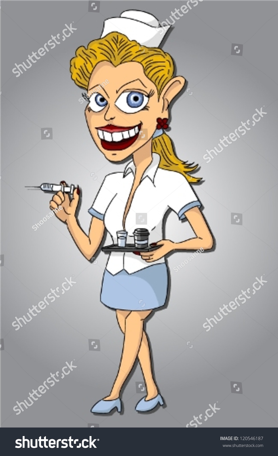 Cartoon Nurse Vector Stock Vector 120546187 - Shutterstock