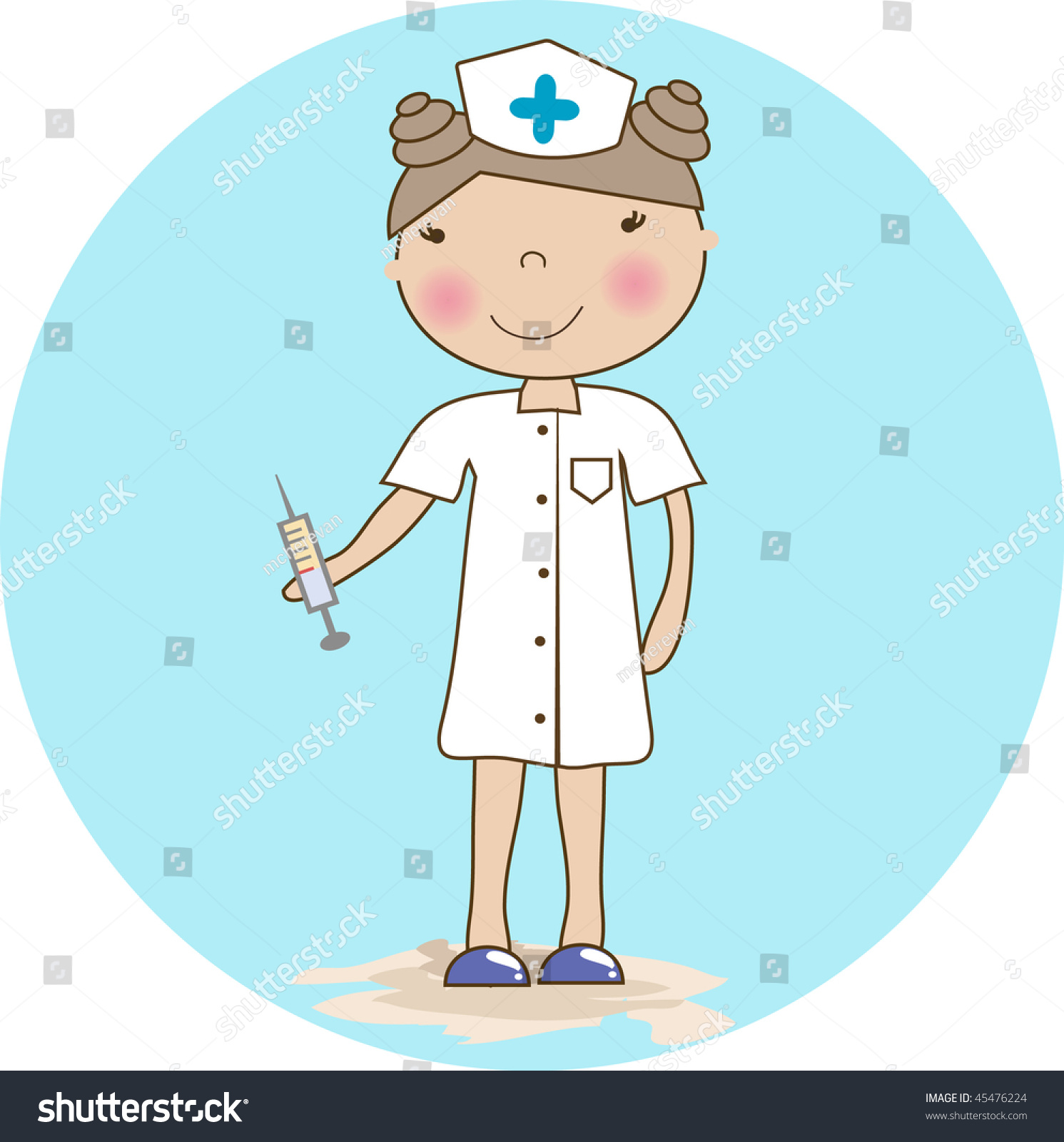 Cartoon Nurse Vector Stock Vector 45476224 - Shutterstock