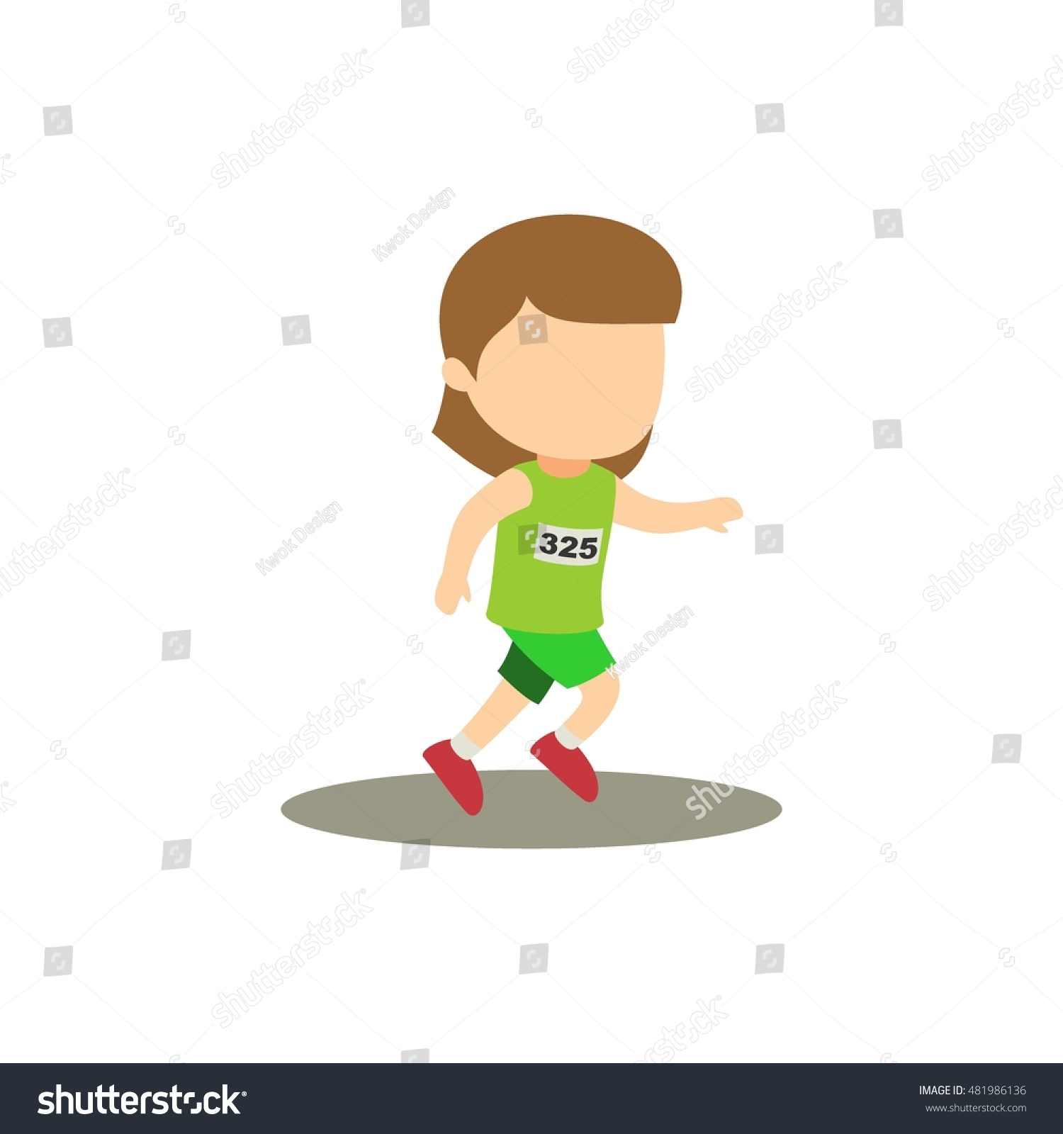 Cartoon Kids Playing Athletic Vector Illustration Stock Vector (Royalty ...