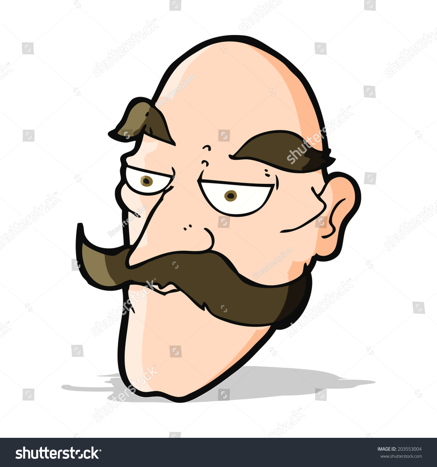 Cartoon Old Man Face Stock Vector (Royalty Free) 203553004