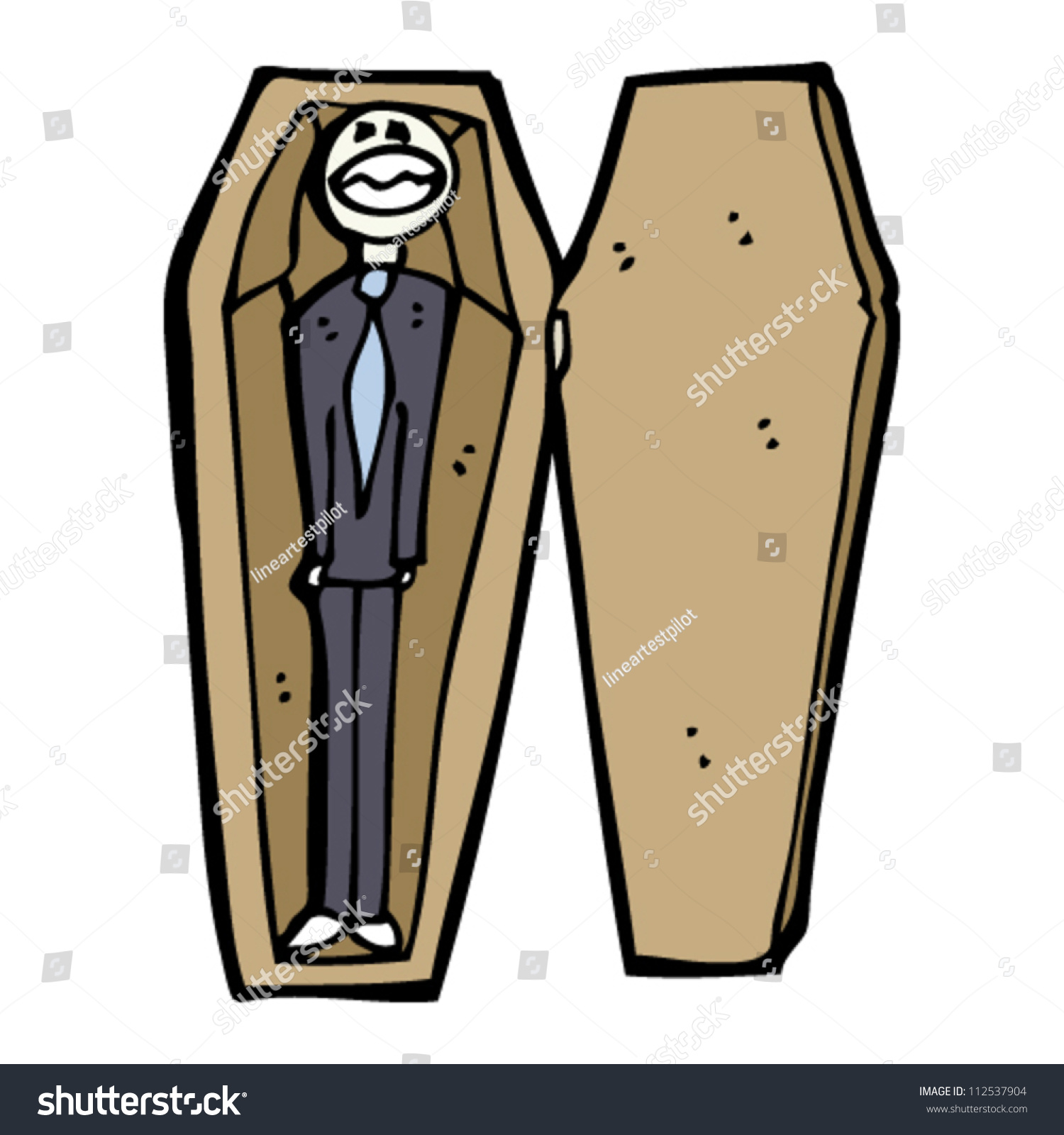 Cartoon Open Coffin Stock Vector 112537904 - Shutterstock