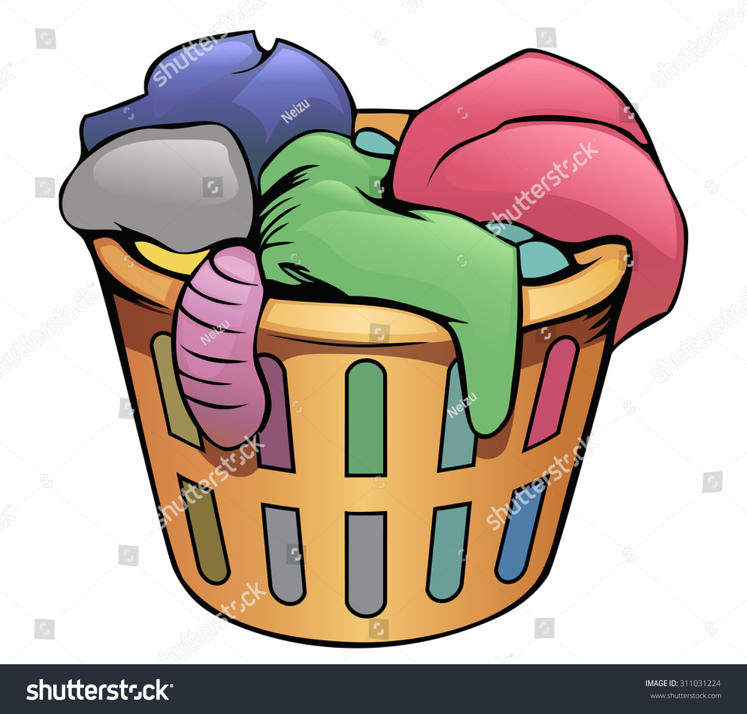 clothes basket clipart - photo #8