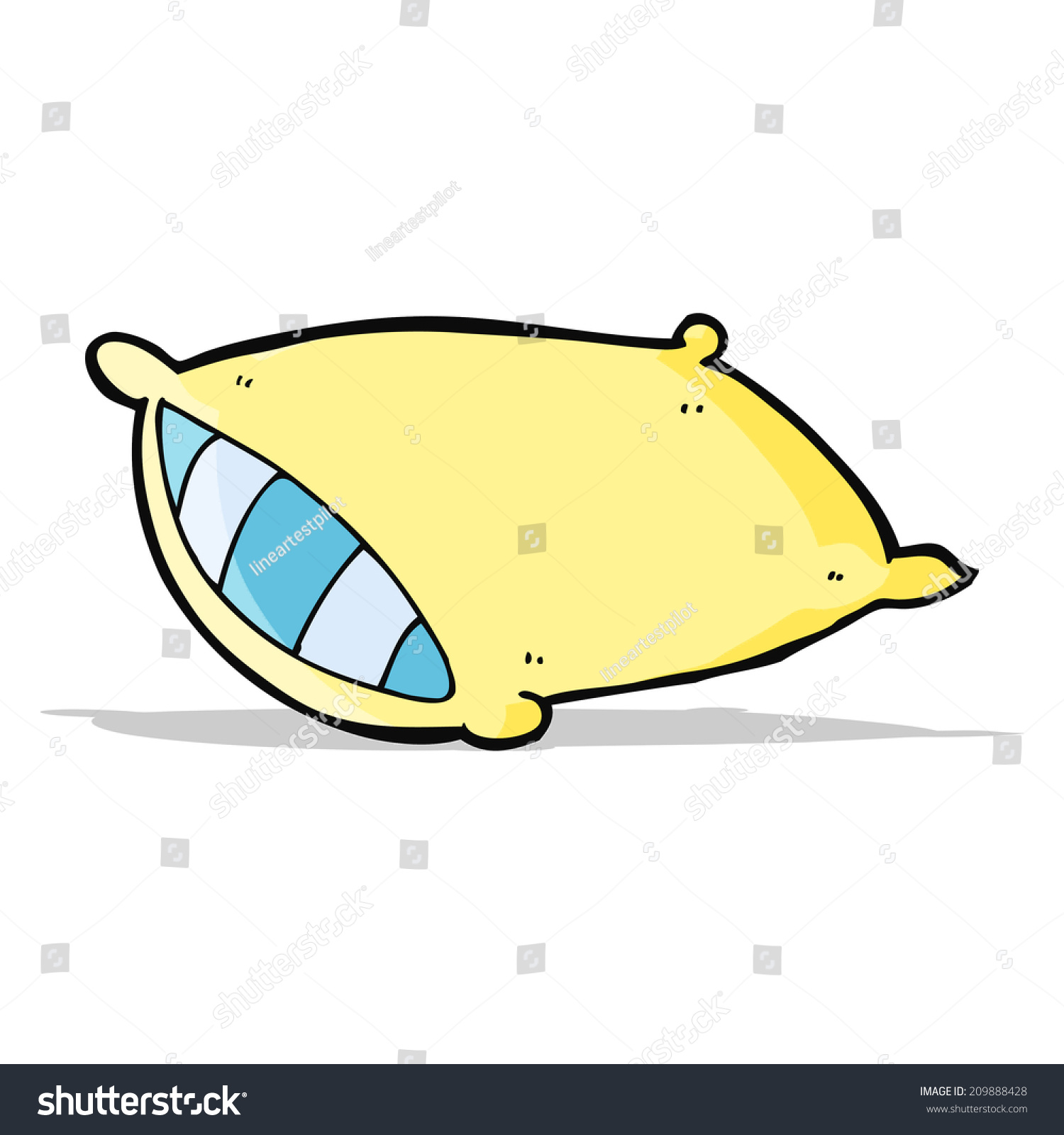 Cartoon Pillow Stock Vector (Royalty Free) 209888428