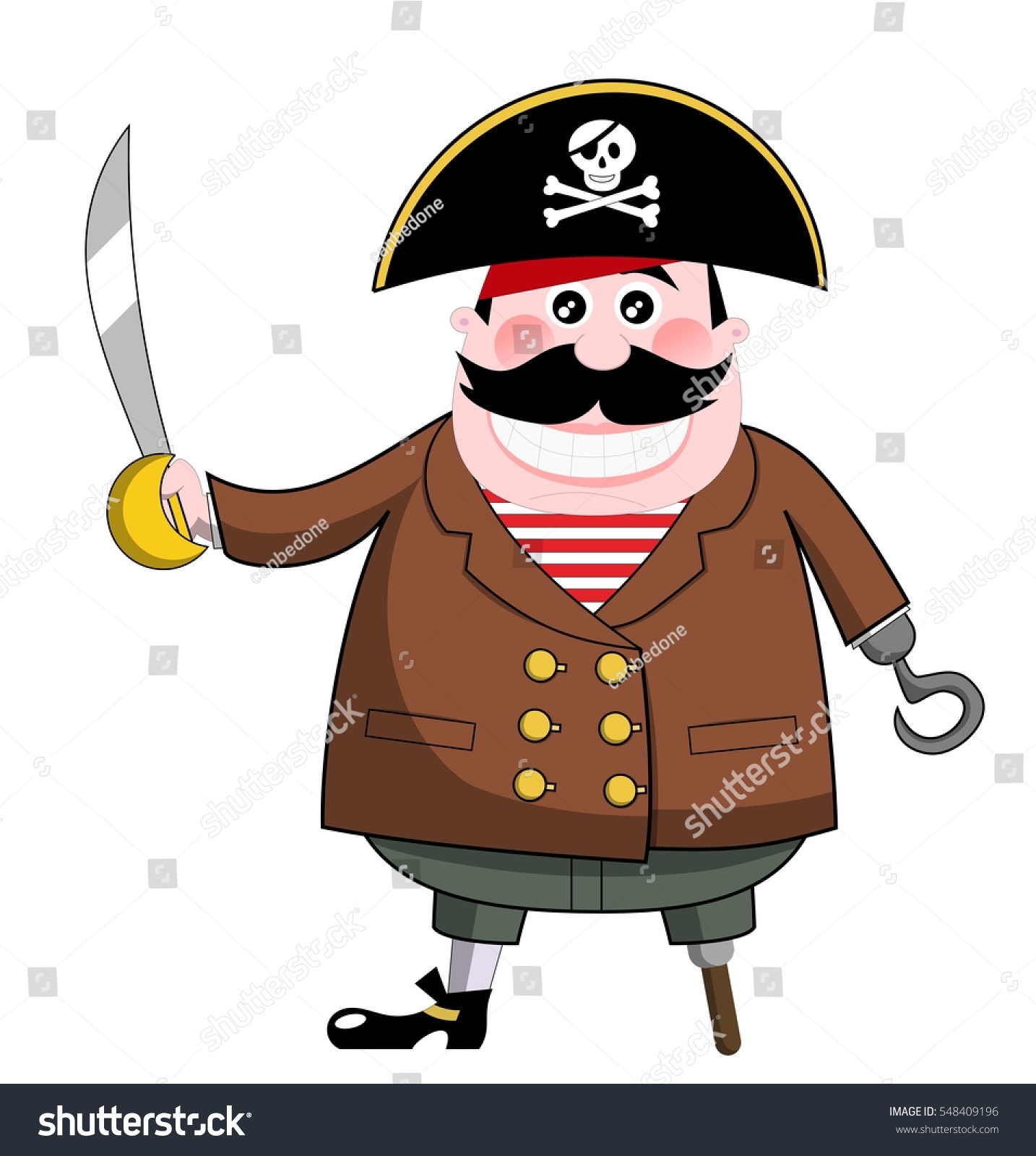 Cartoon Pirate Sabre Isolated Stock Vector (Royalty Free) 548409196