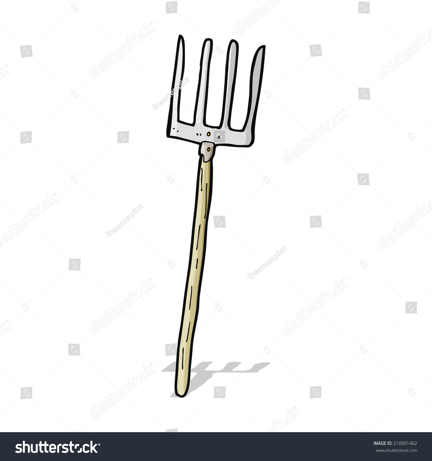 Cartoon Pitchfork Stock Vector (Royalty Free) 210001462 Shutterstock